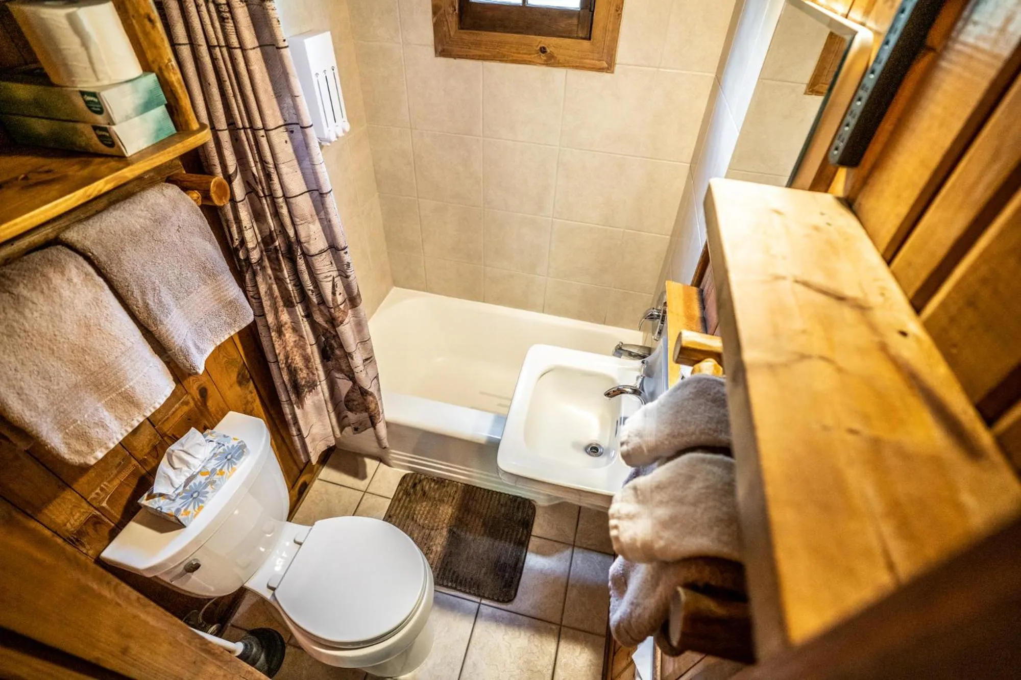 Bathroom in Colorado Bear Creek Cabins