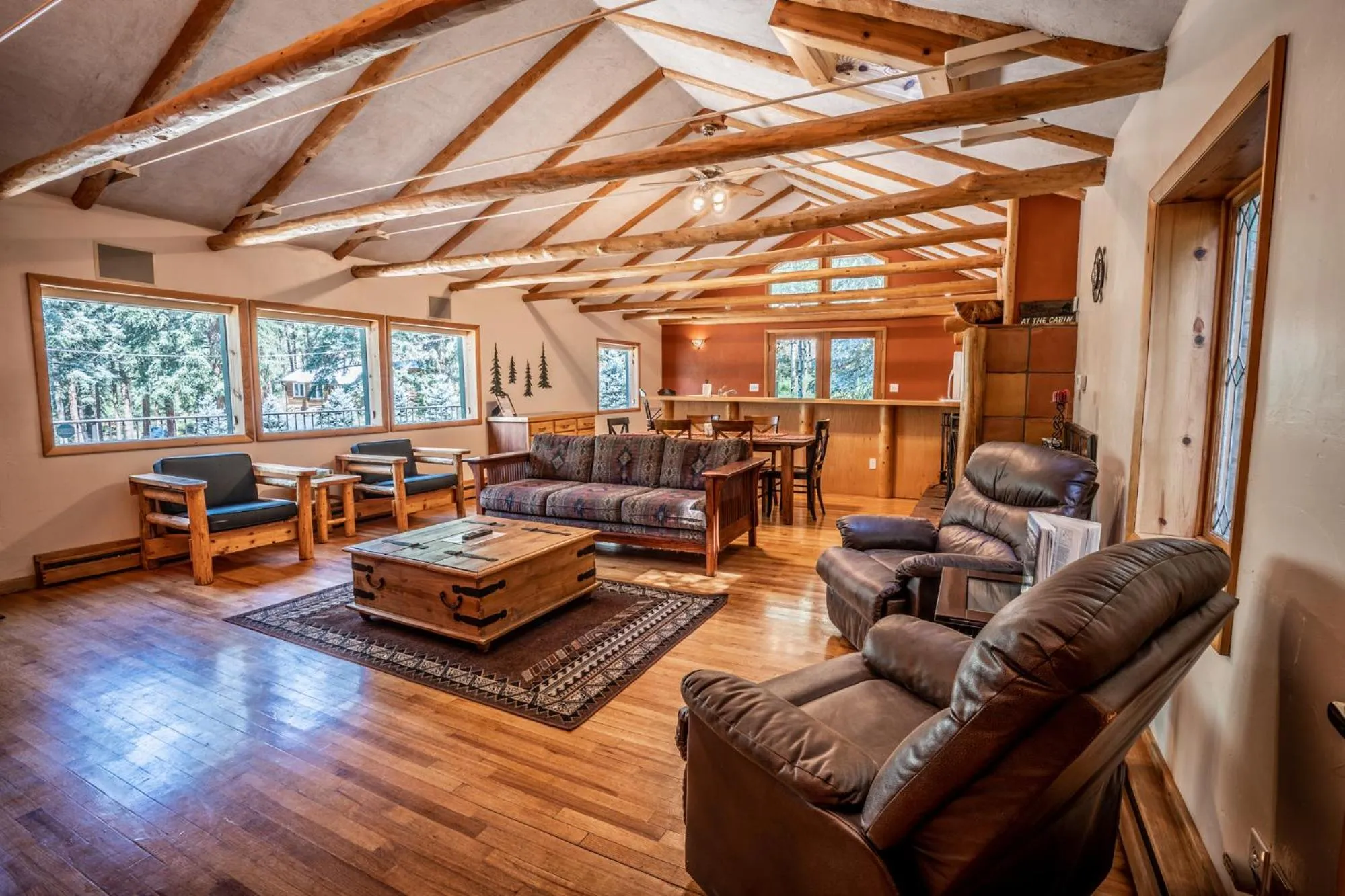 Living room in Colorado Bear Creek Cabins