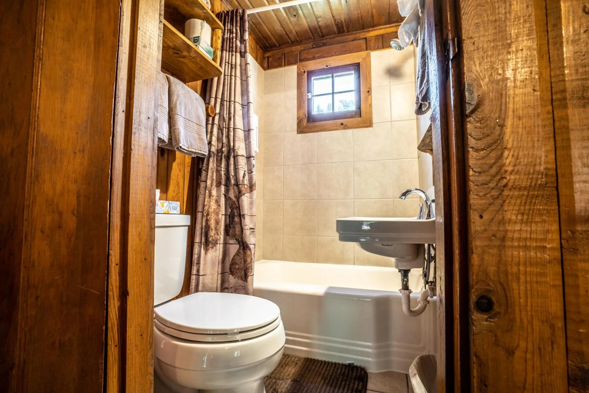 Bathroom in Colorado Bear Creek Cabins
