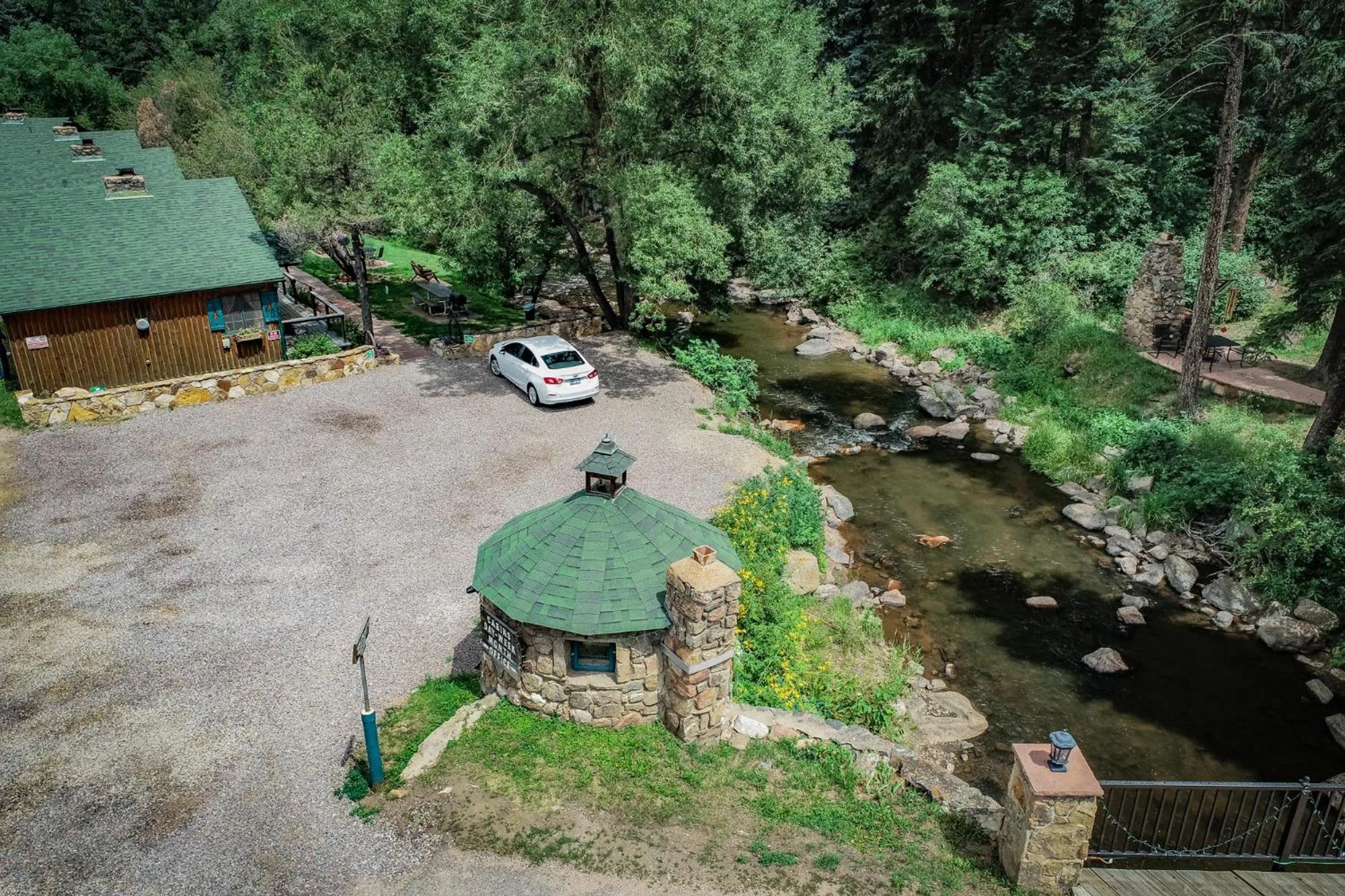 Bird's eye view in Colorado Bear Creek Cabins