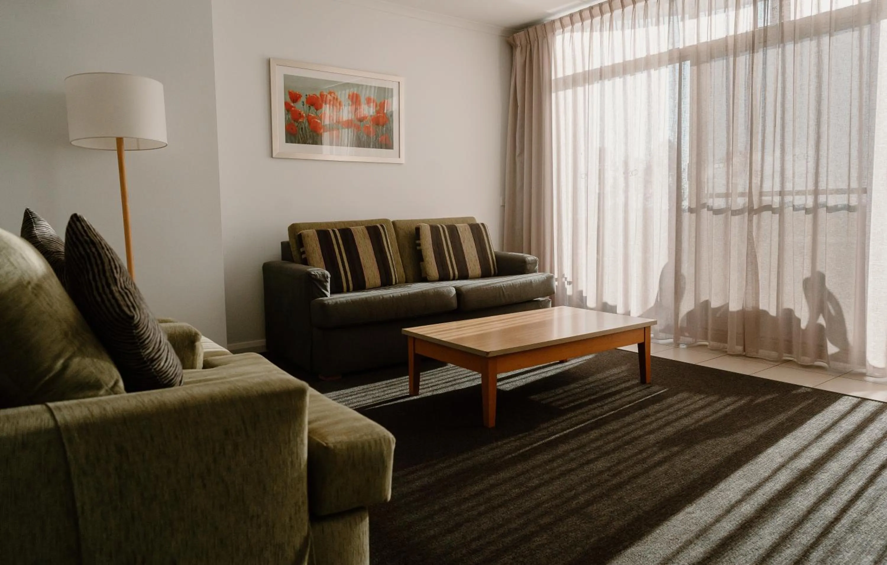 Living room in Lake Mulwala Boatel