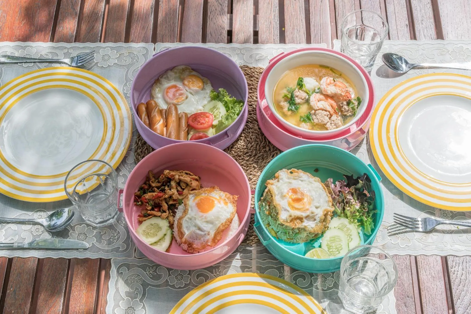 Asian breakfast in Villa Pitak Private Pool Villa Khaoyai