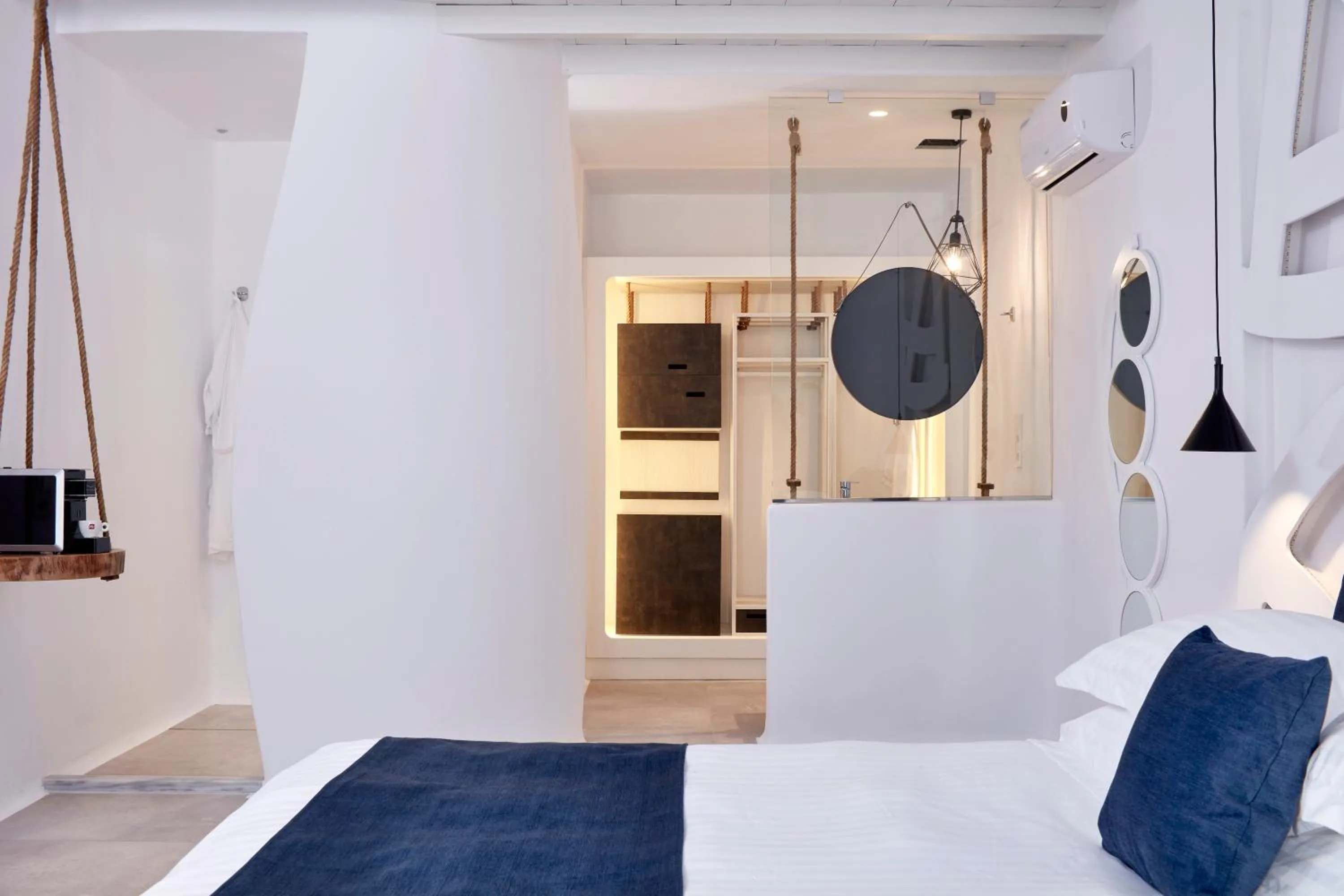 Bedroom, Bed in Absolute Mykonos Suites & More