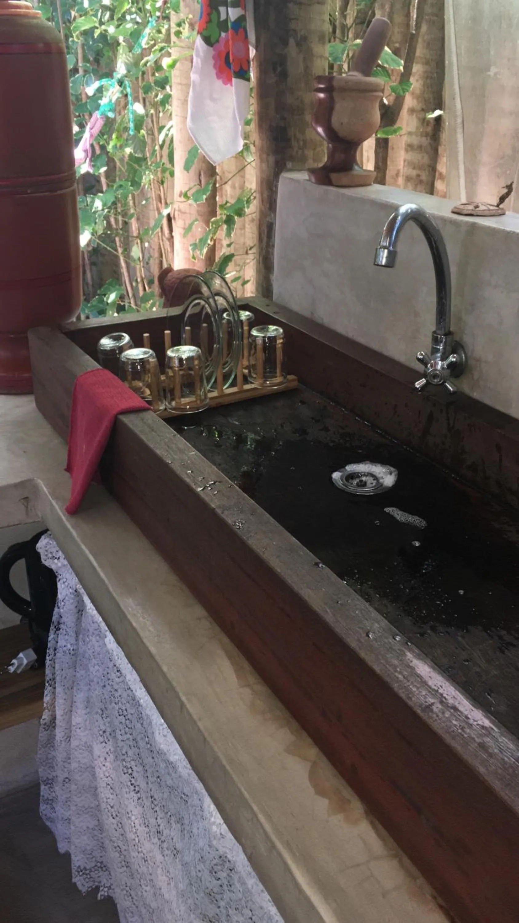 Communal kitchen in Pousada Spa Oasis