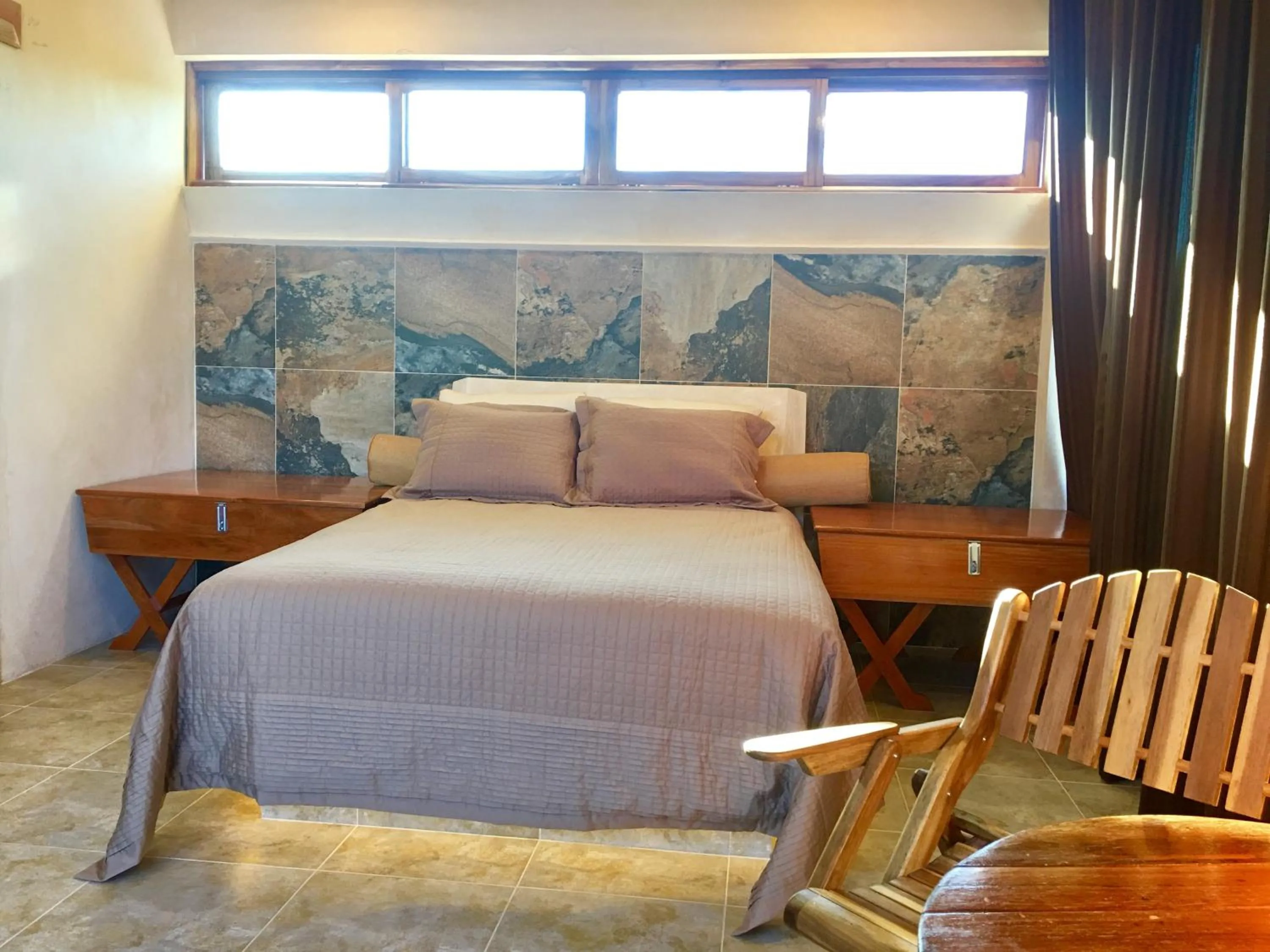 Bed in Hotel Casa Maya Calakmul