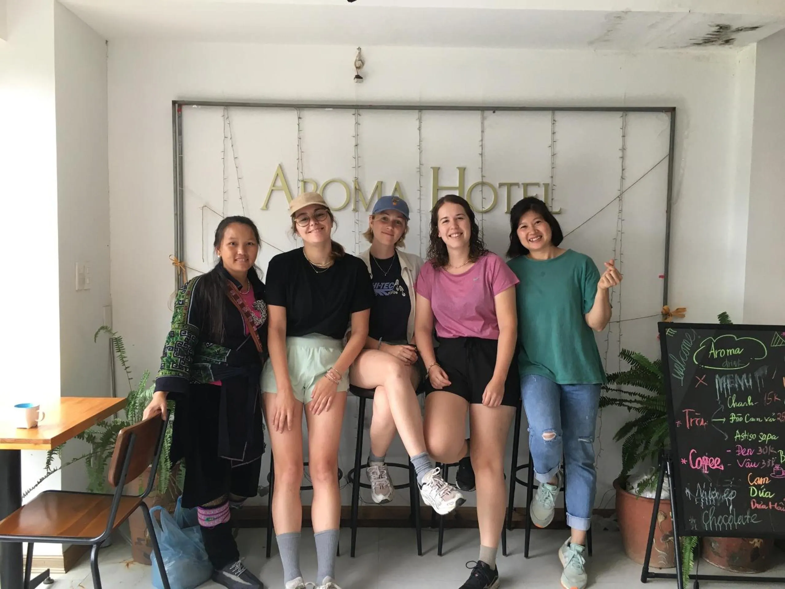 group of guests in Sapa Aroma Hotel