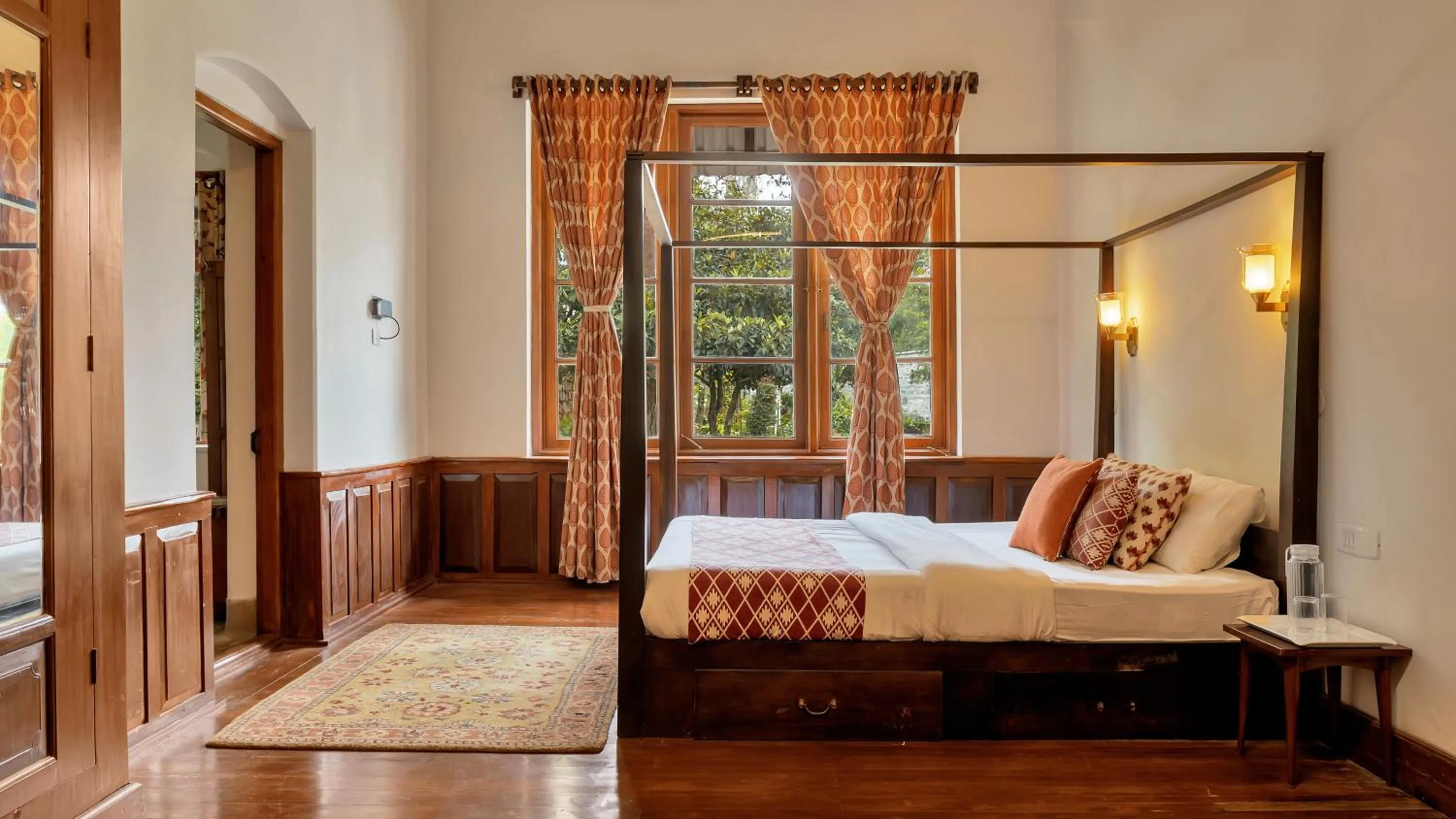 Bed in SaffronStays Milton Abbott Estate - 2BR colonial-era bungalow with garden, golf course views & bonfire nights near Ooty Golf Club