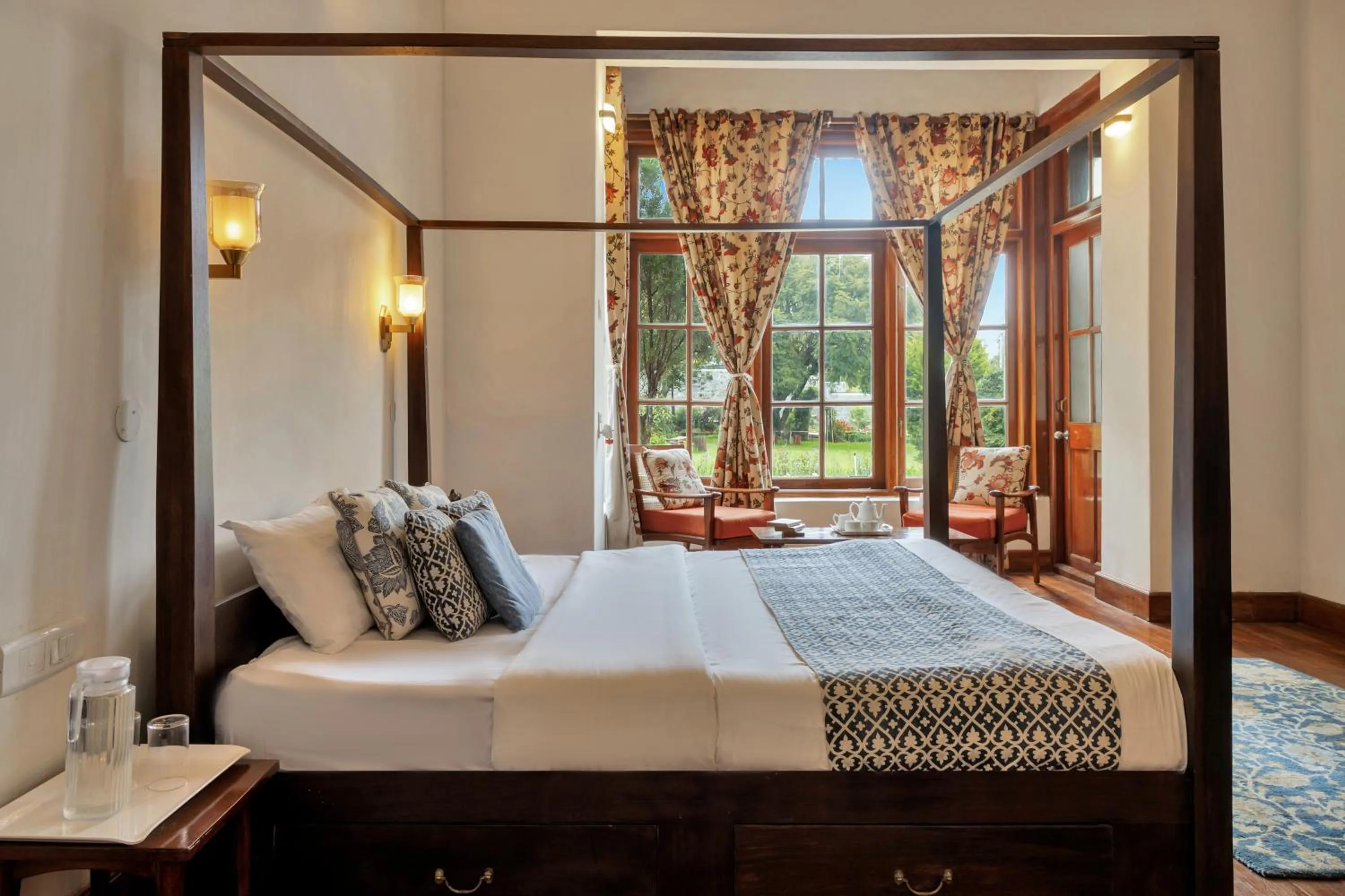 Bed in SaffronStays Milton Abbott Estate - 2BR colonial-era bungalow with garden, golf course views & bonfire nights near Ooty Golf Club