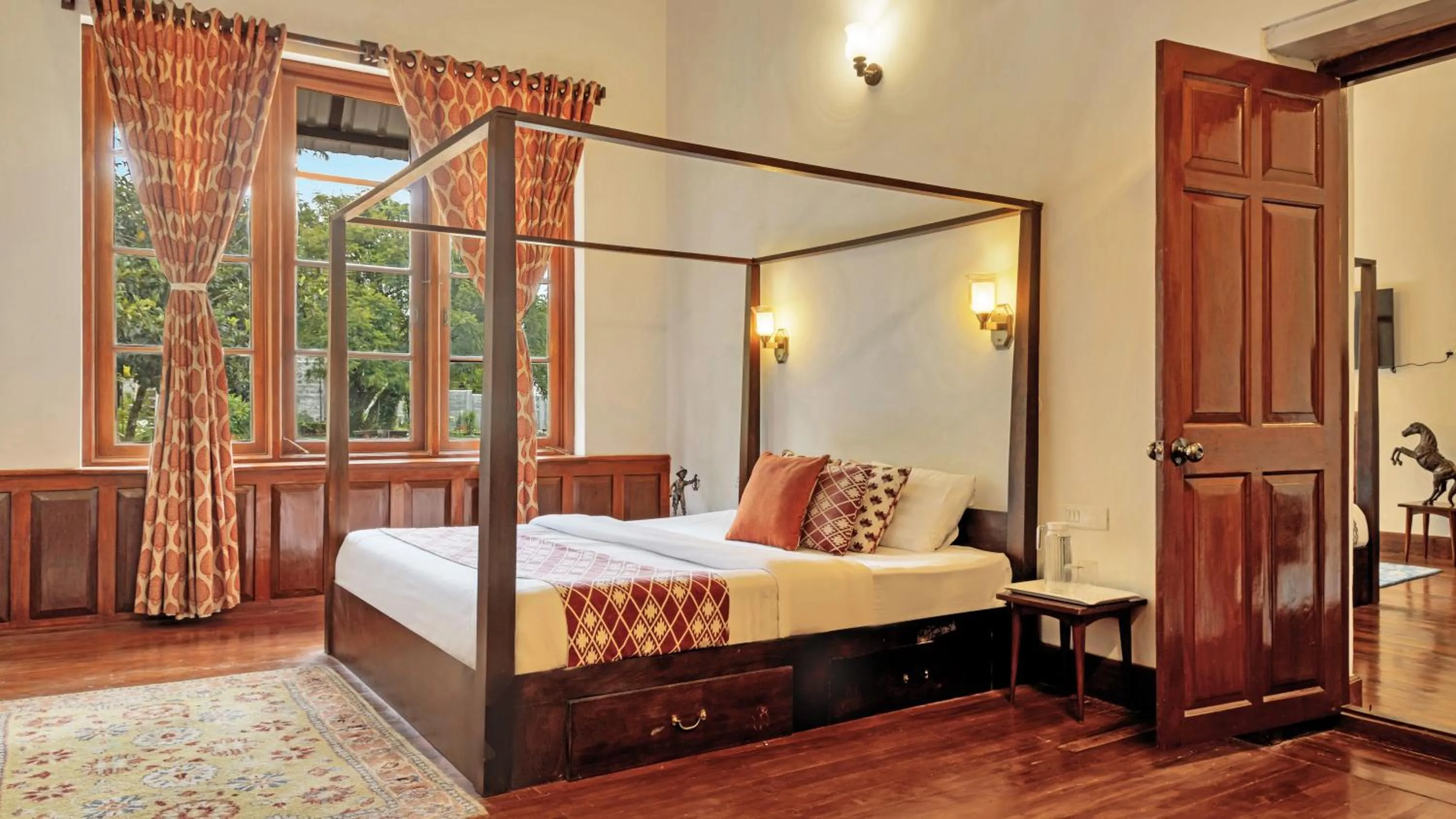 Bed in SaffronStays Milton Abbott Estate - 2BR colonial-era bungalow with garden, golf course views & bonfire nights near Ooty Golf Club