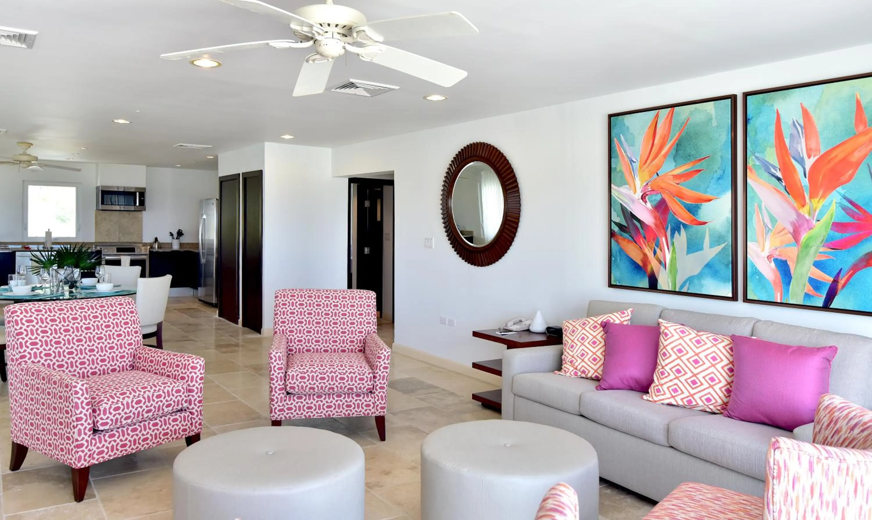 Living room in Coral Beach Club Villas & Marina