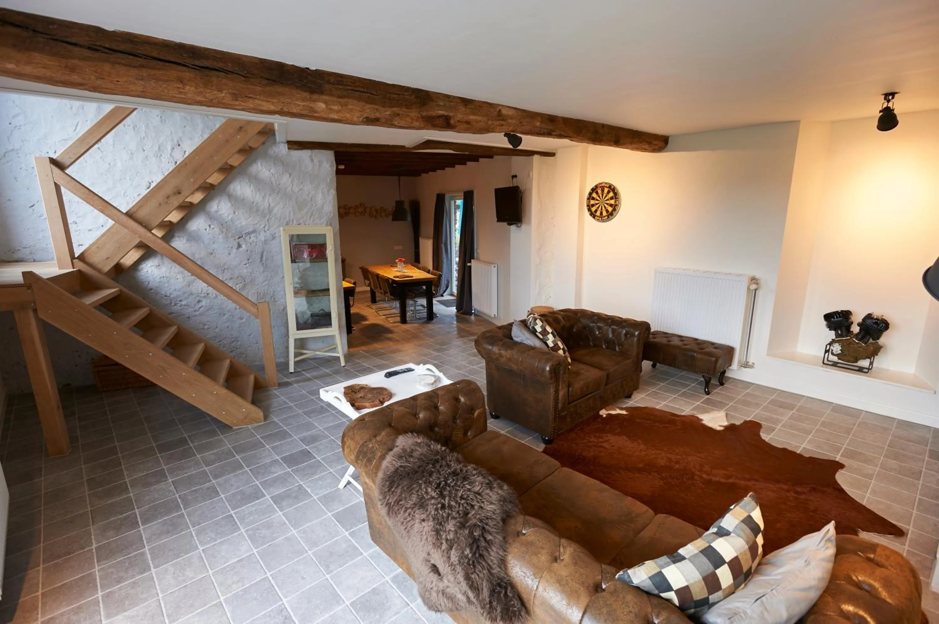 Communal lounge/ TV room in B&B Barvaux, Durbuy
