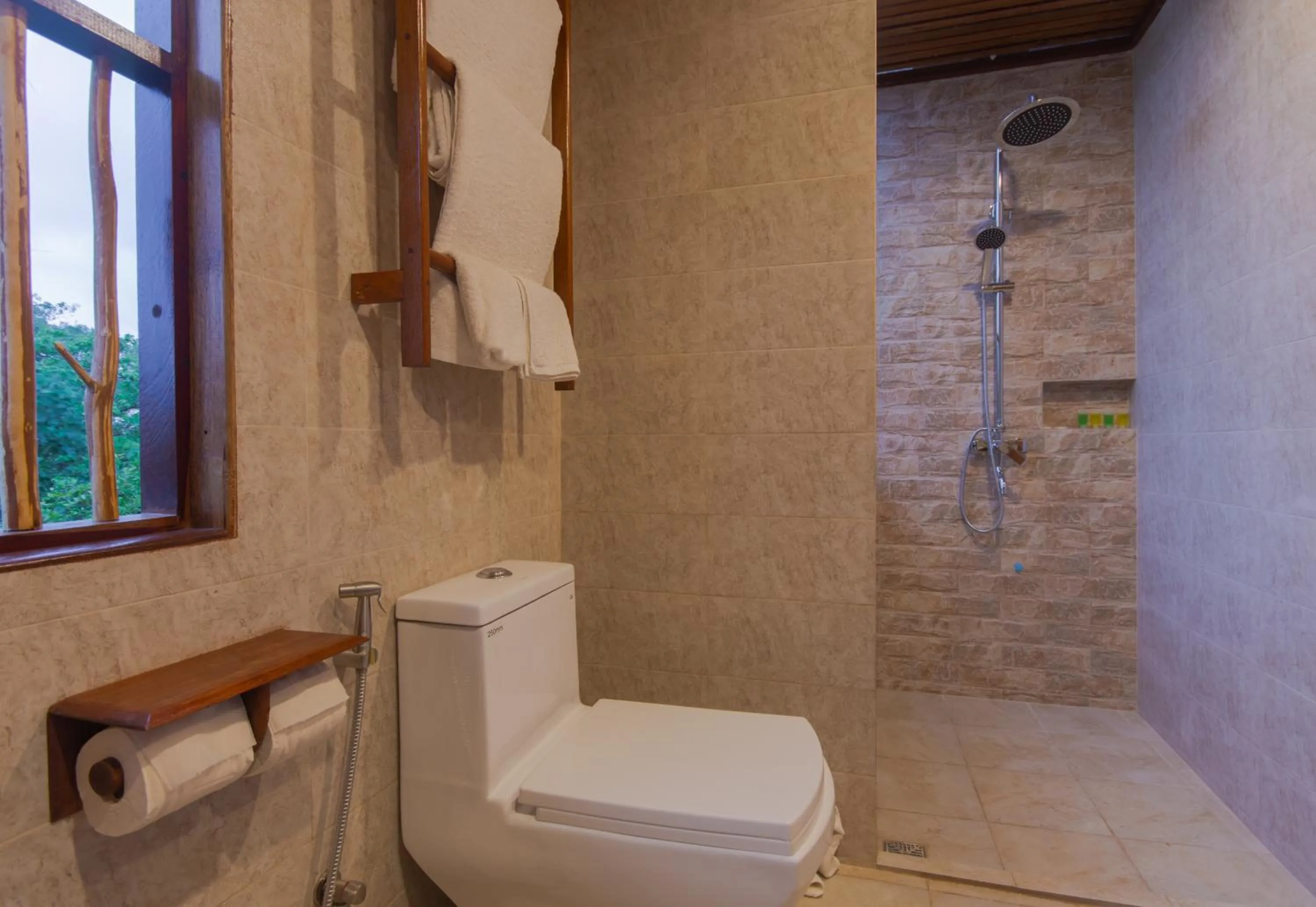 Shower in West Sands