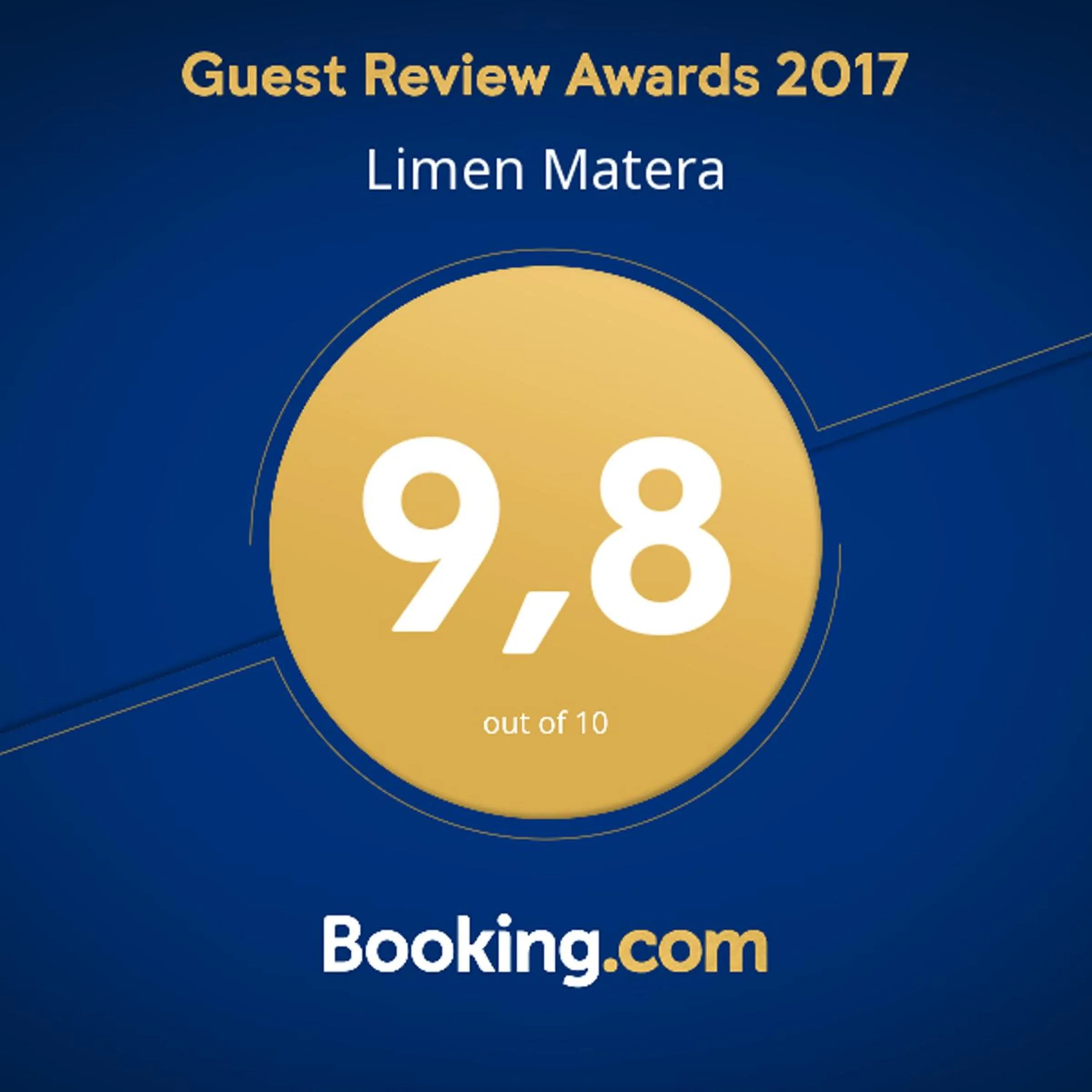 Certificate/Award in Limen Matera Guesthouse