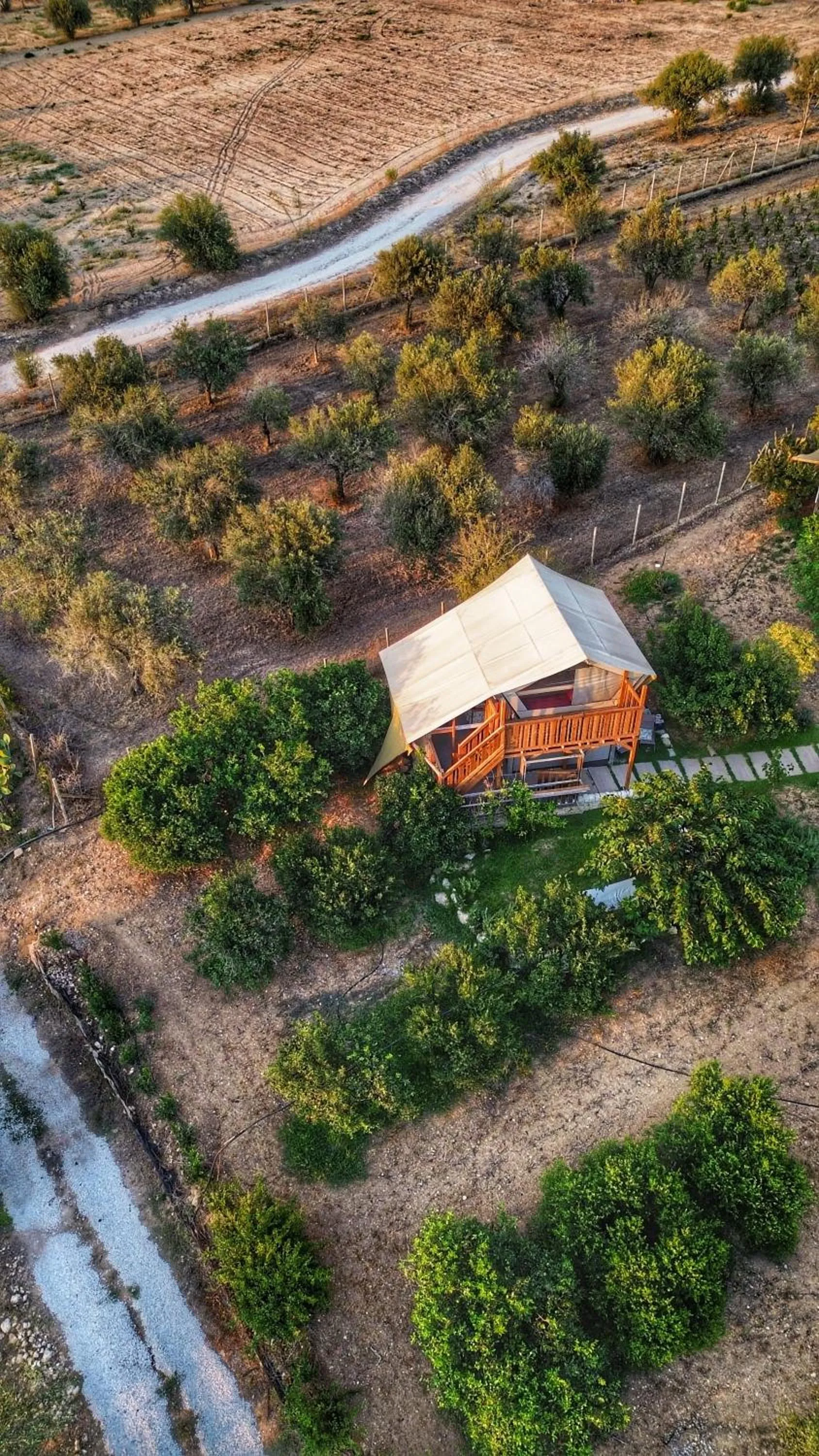 Bird's eye view in Ciriga Sicily Glamping