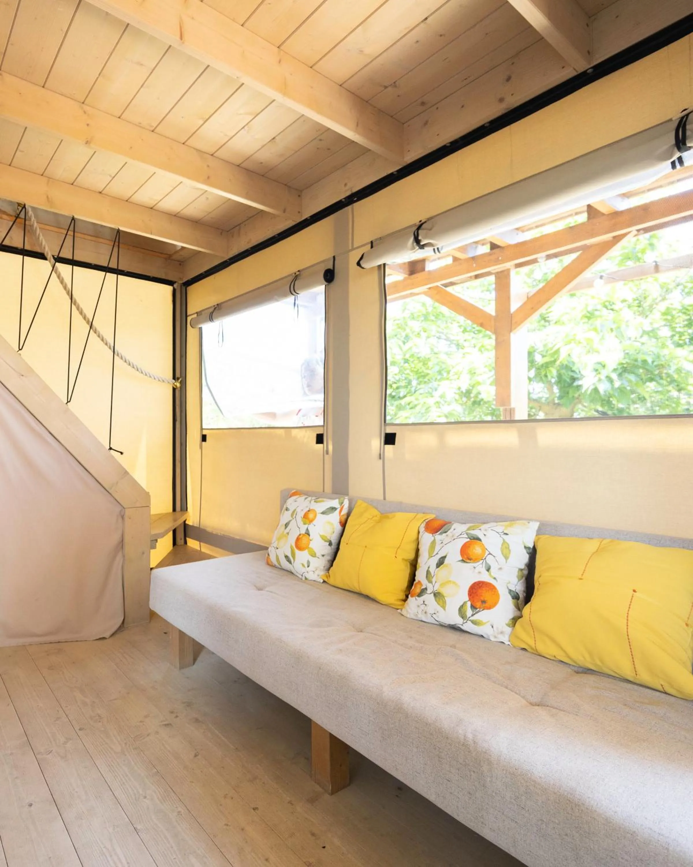 Living room in Ciriga Sicily Glamping