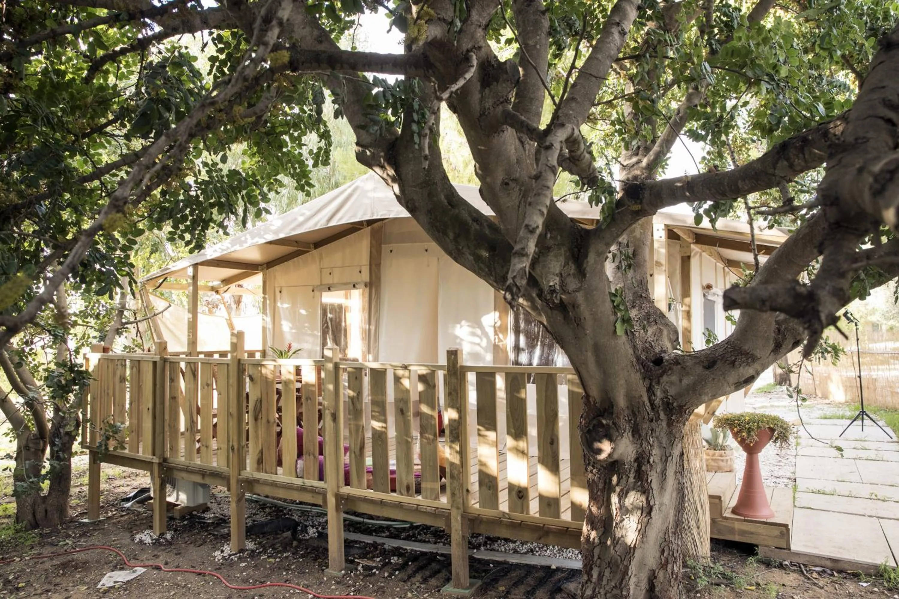 Patio in Ciriga Sicily Glamping