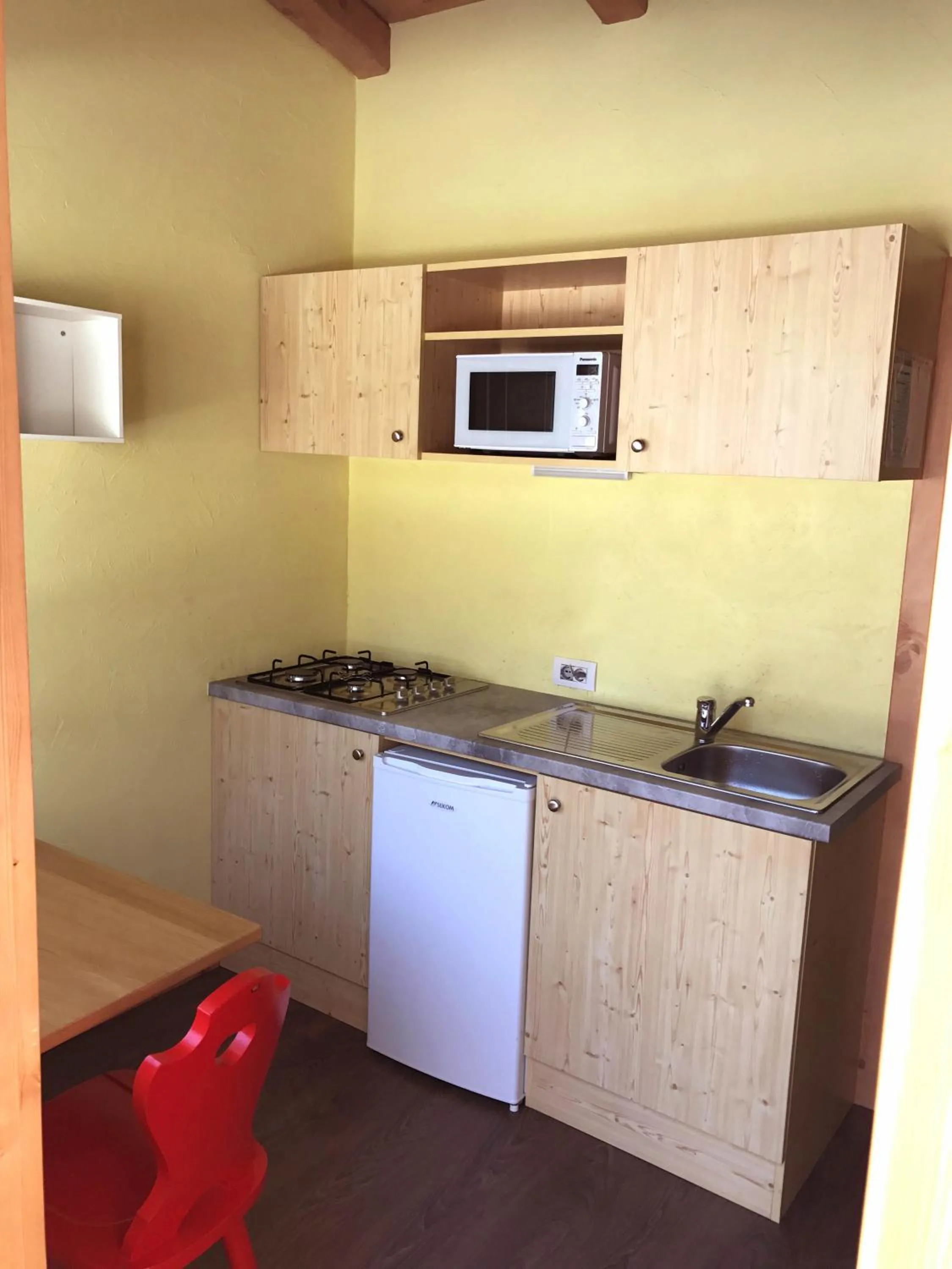 Kitchen or kitchenette in Club del Sole Val di Fiemme Easy Camping Village