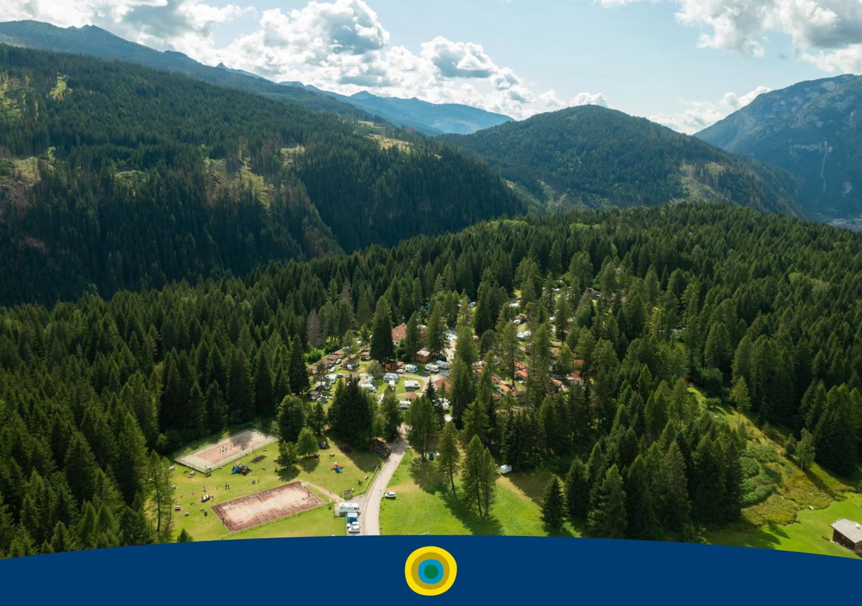 Bird's eye view in Club del Sole Val di Fiemme Easy Camping Village