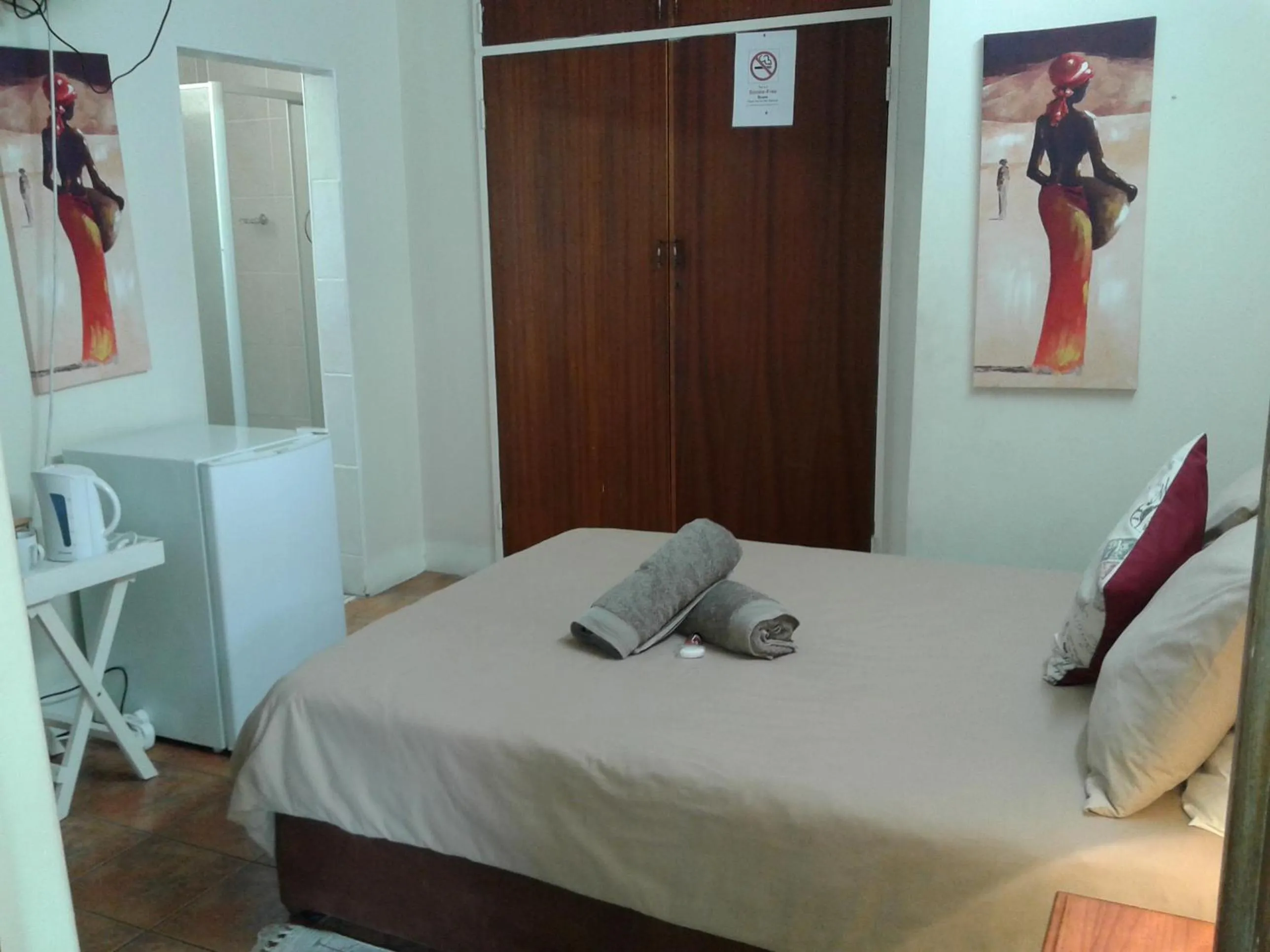 Bed in Kalahari Guest House