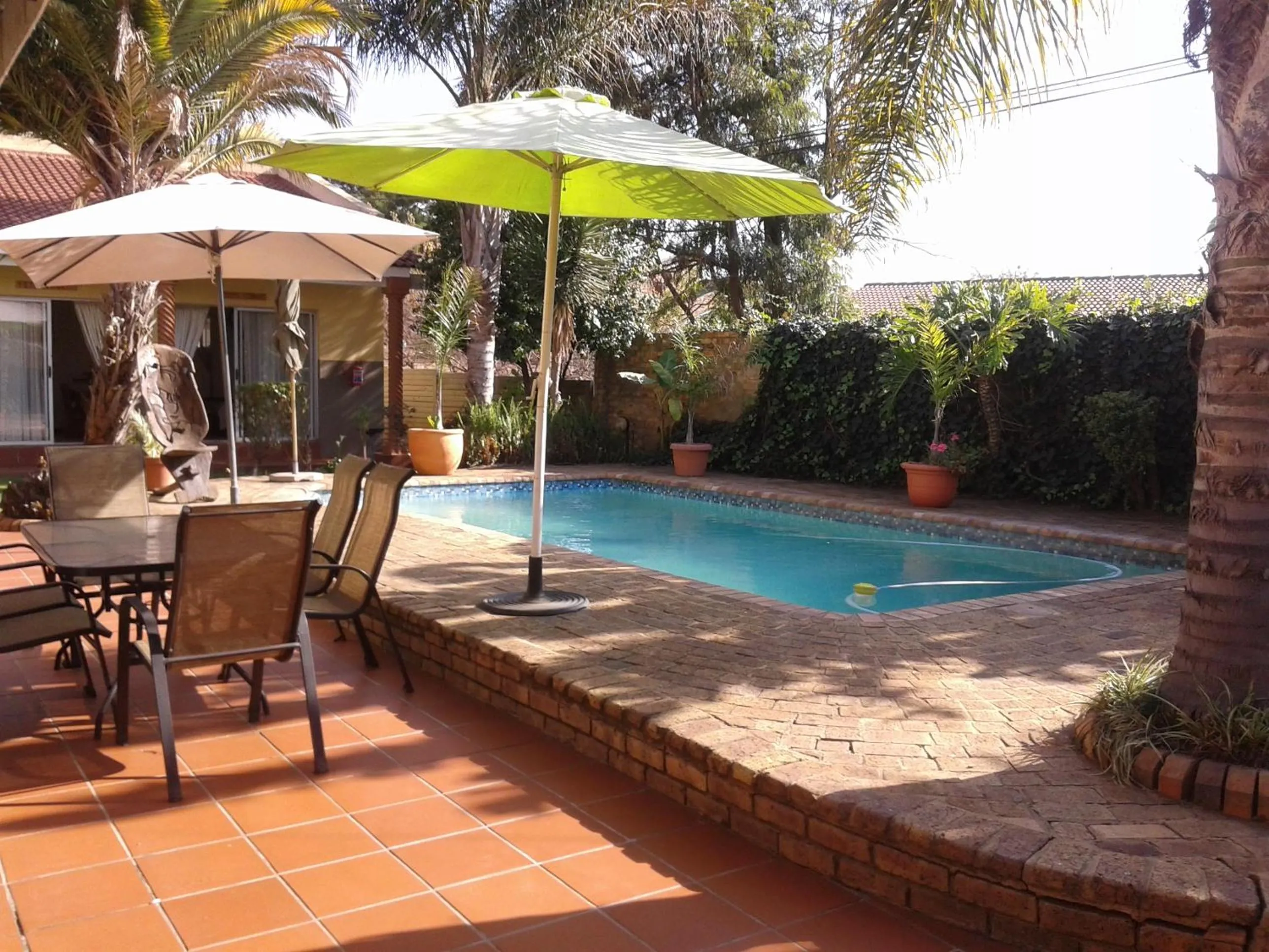 Pool view in Kalahari Guest House