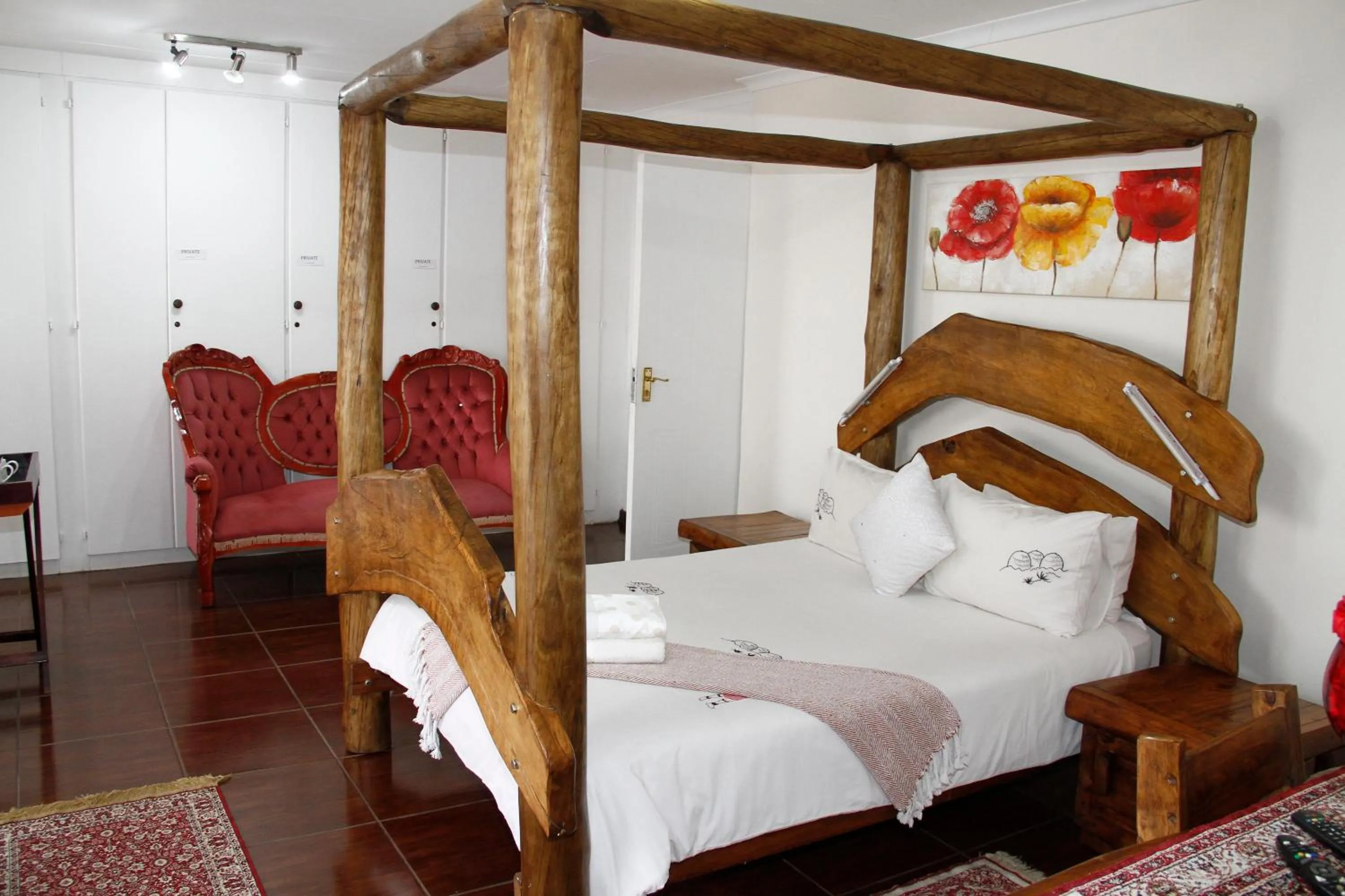 Bed in Kalahari Guest House