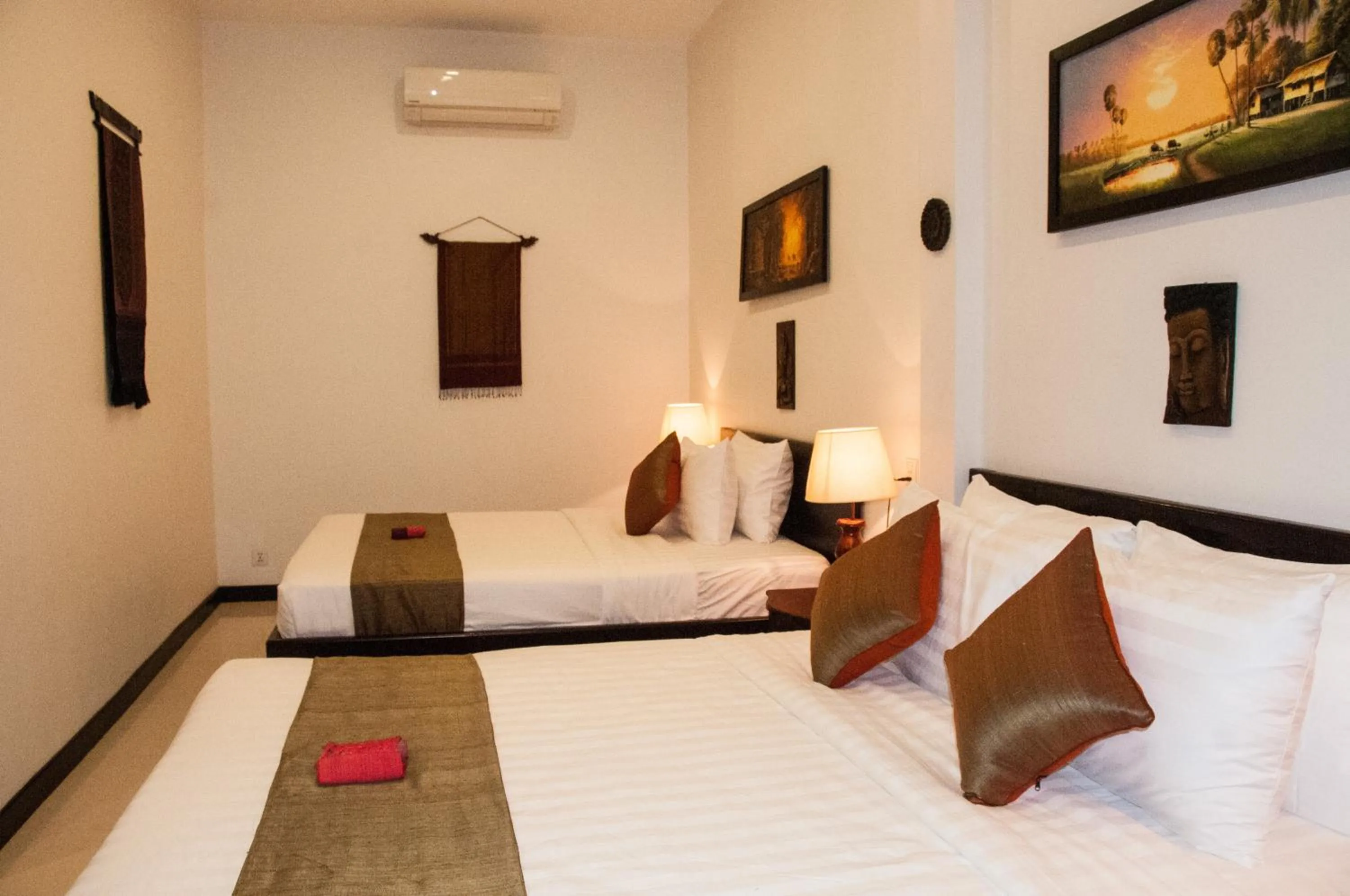 Bed in Private Boutique Home with Pool, The Fin Angkor Boutique