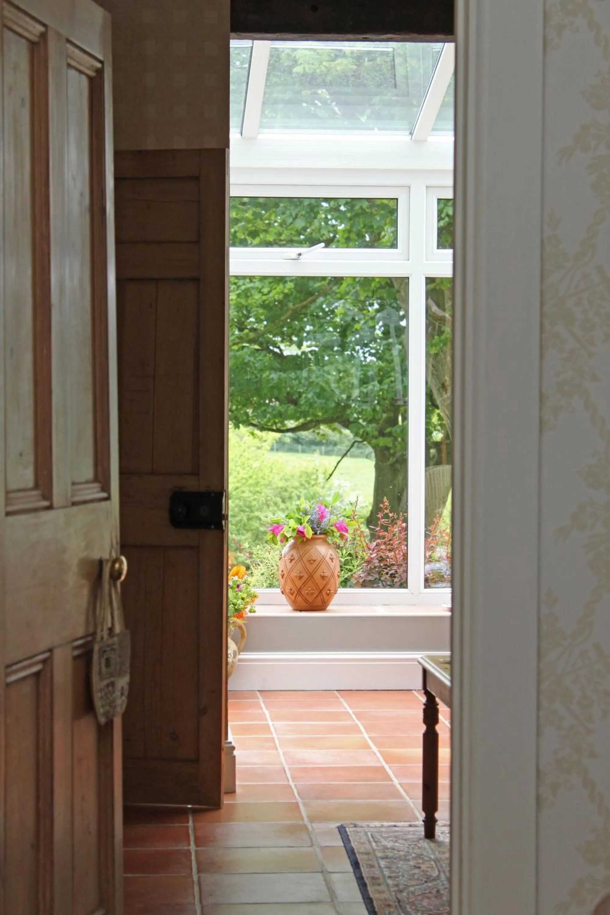 Garden view in Ty Llwyd