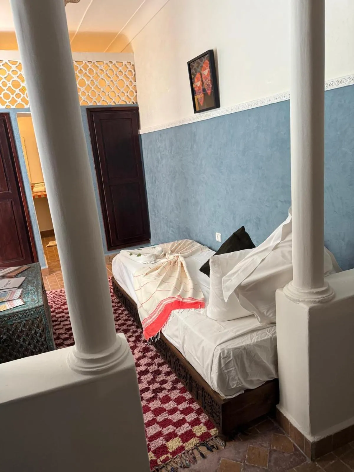 Bed in Riad Dihya