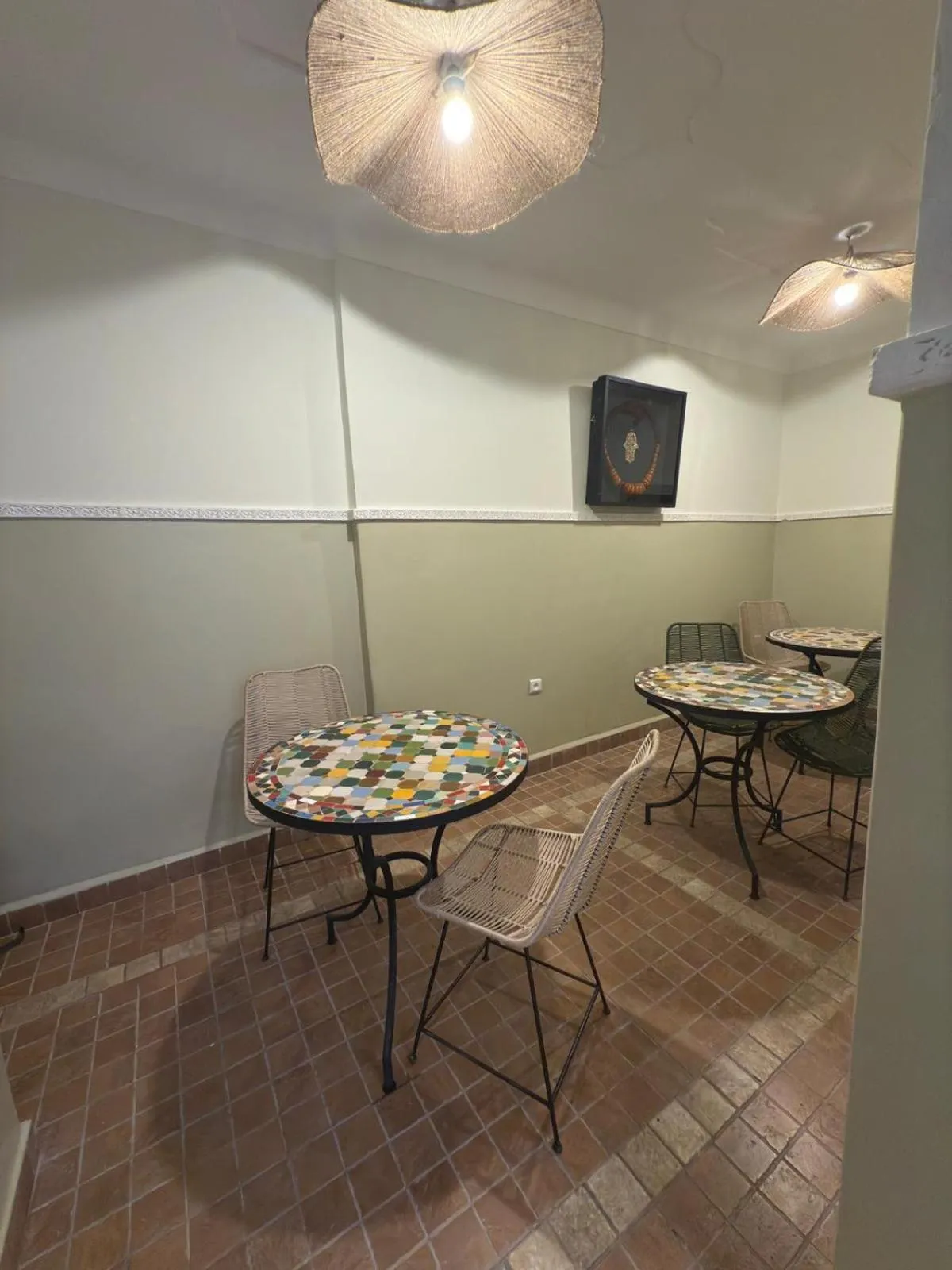 Dining area in Riad Dihya