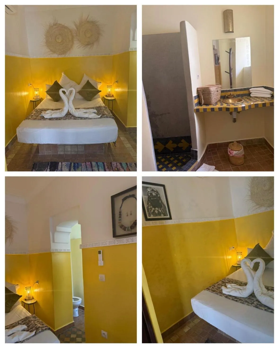 Shower, Bed in Riad Dihya