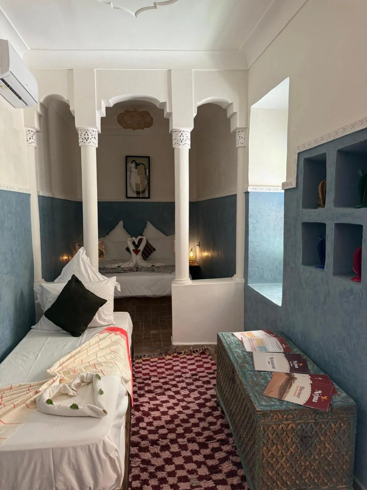Bed in Riad Dihya