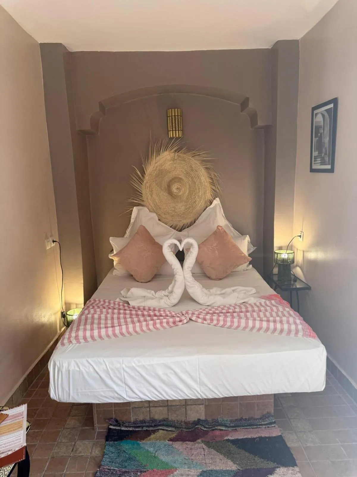 Bed in Riad Dihya