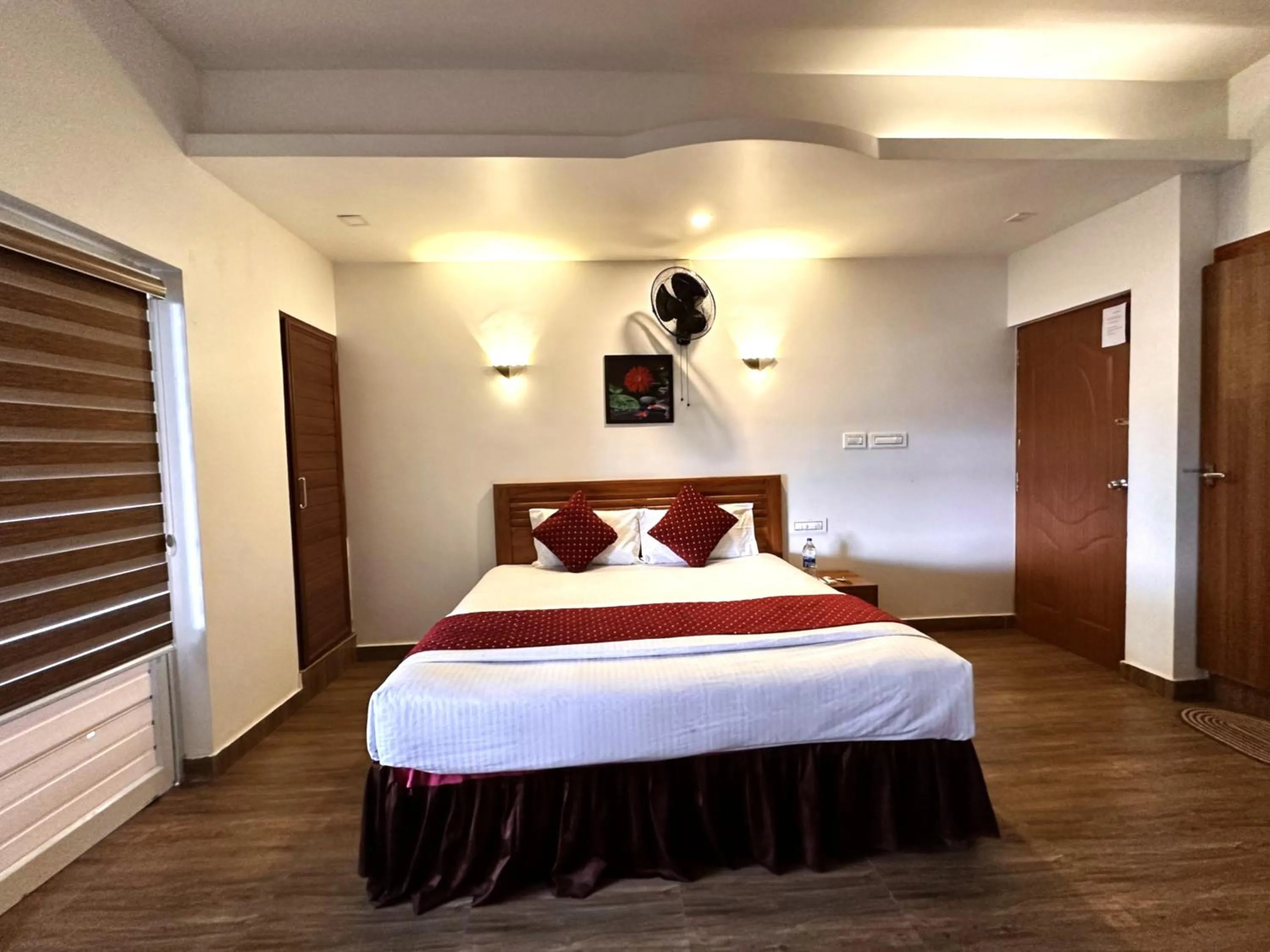 Bed in White Shell Beach House