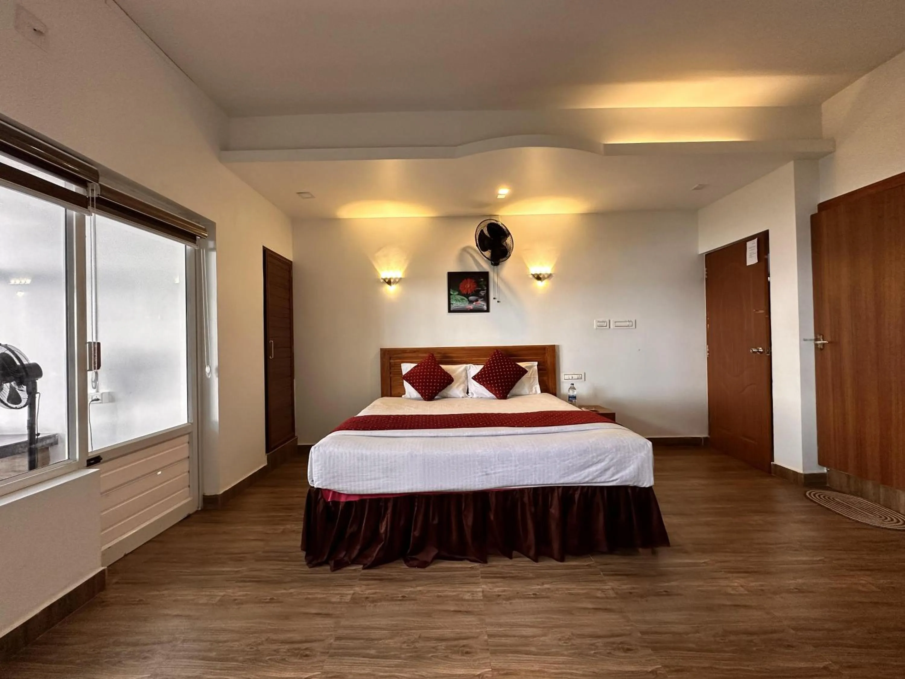 Bed in White Shell Beach House