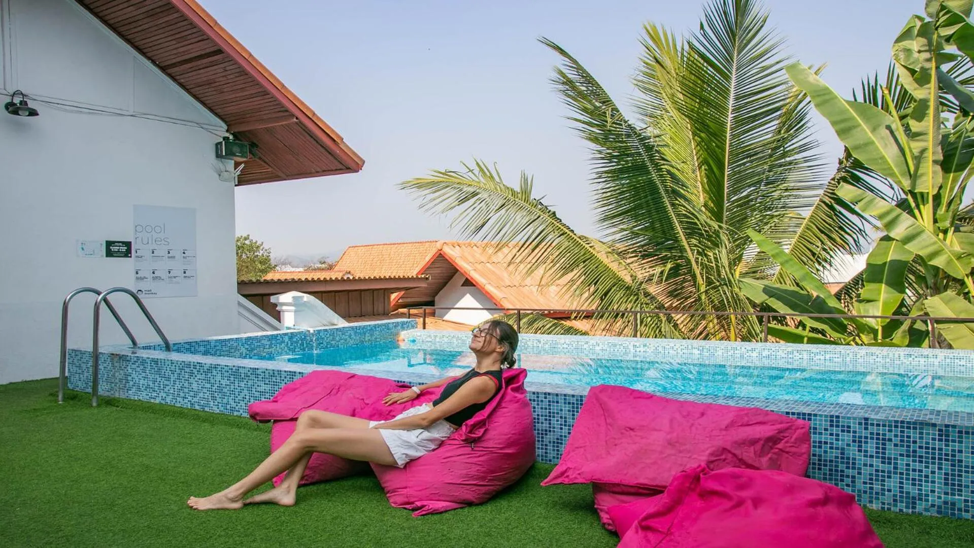 Swimming pool in Mad Monkey Luang Prabang