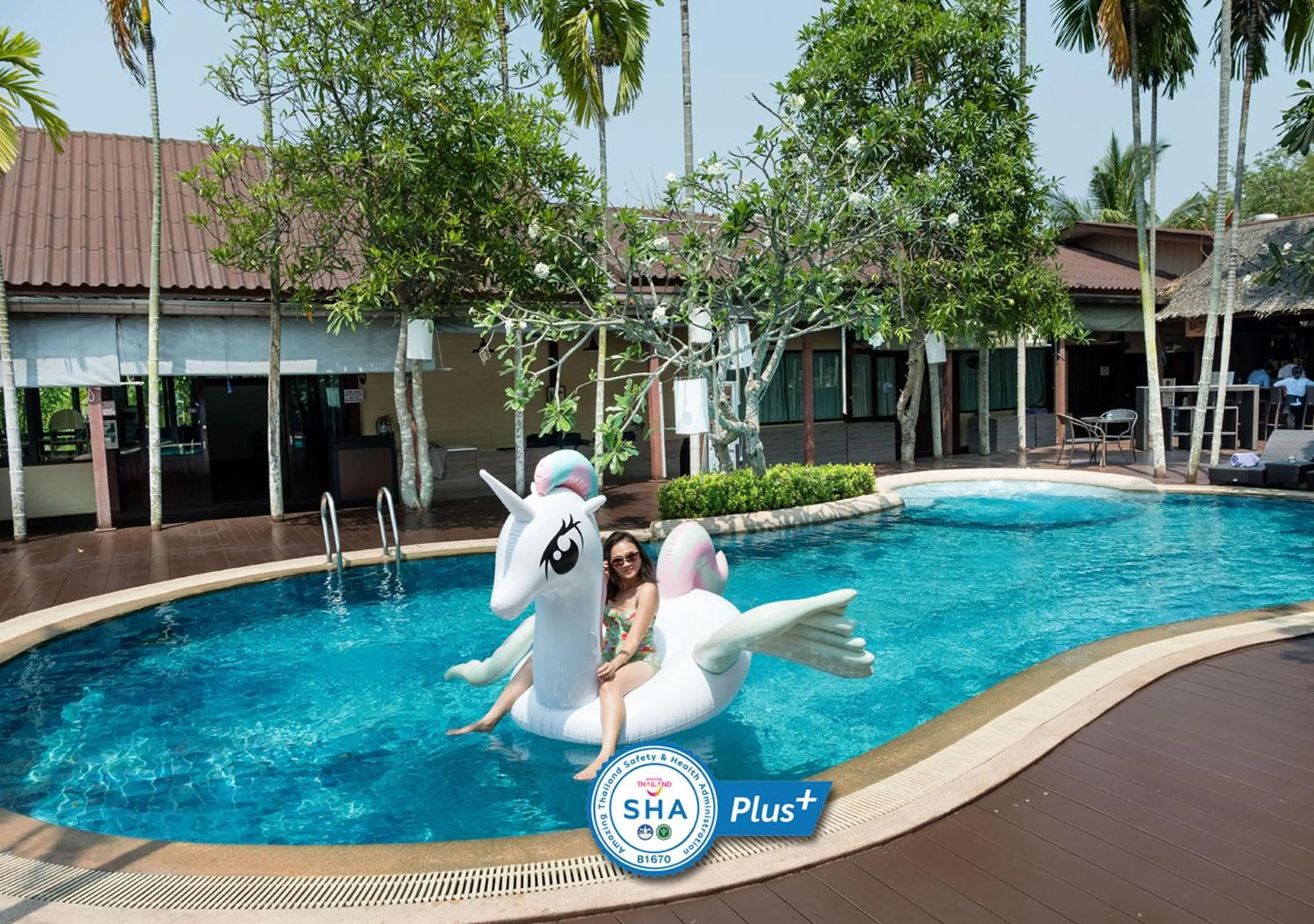 Swimming pool in Baan Amphawa Resort & Spa - SHA Certified