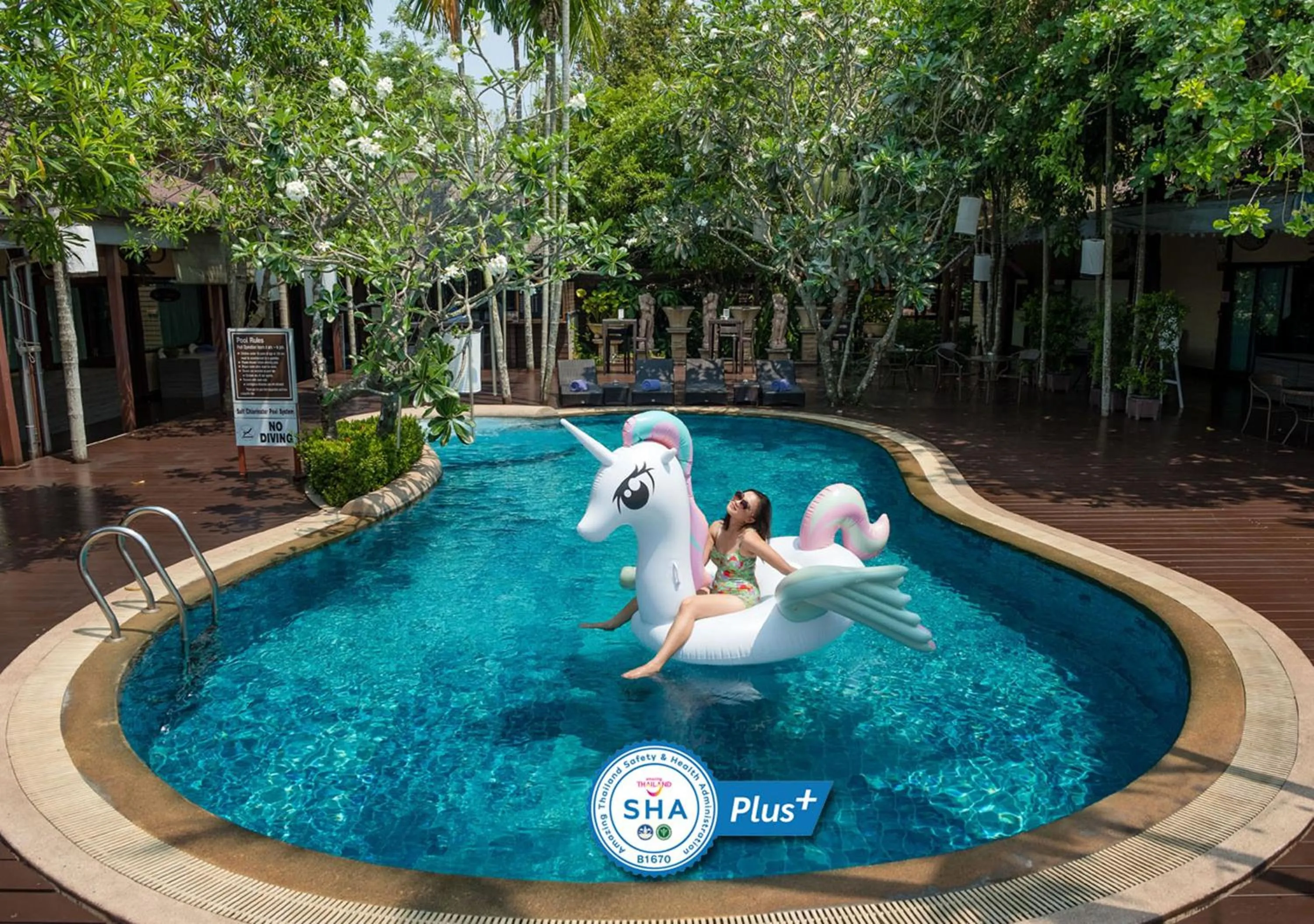 Swimming pool in Baan Amphawa Resort & Spa - SHA Certified