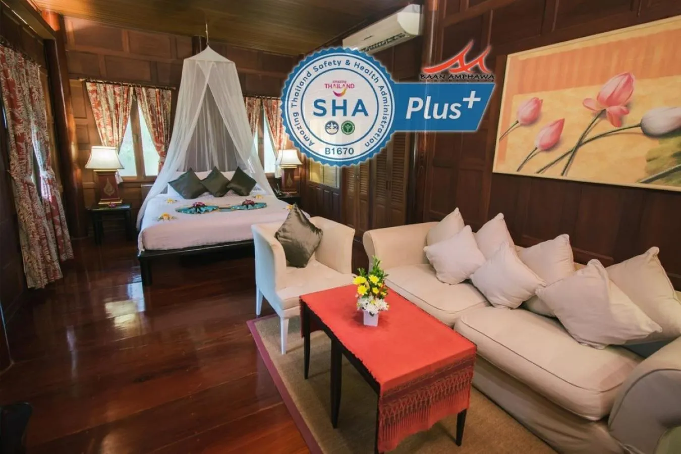 Property building, Bed in Baan Amphawa Resort & Spa - SHA Certified