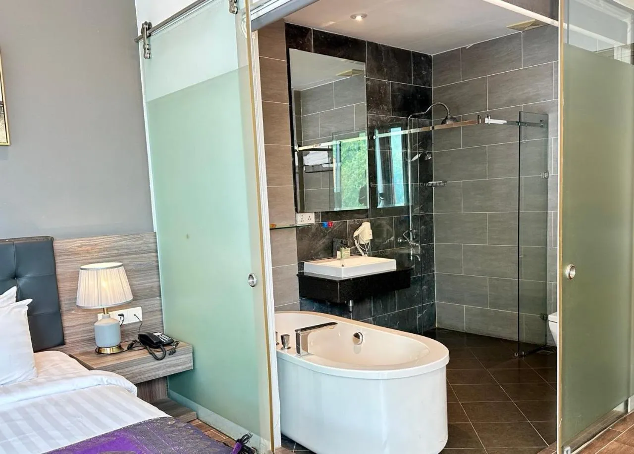 Bathroom, Bed in KEP BAY HOTEL & RESORT