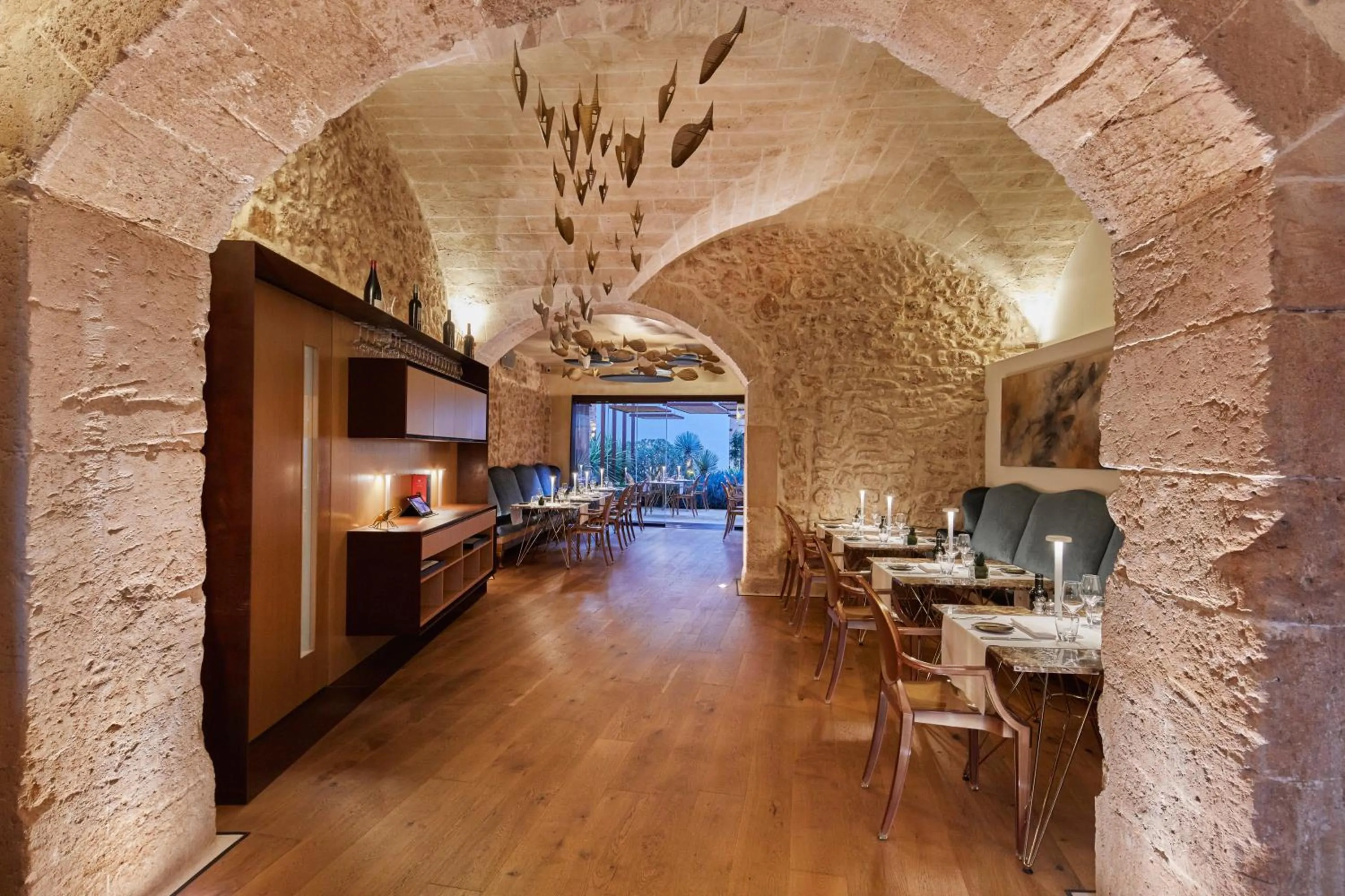 Dining area in Sa Creu Nova Petit Palais Art & Spa