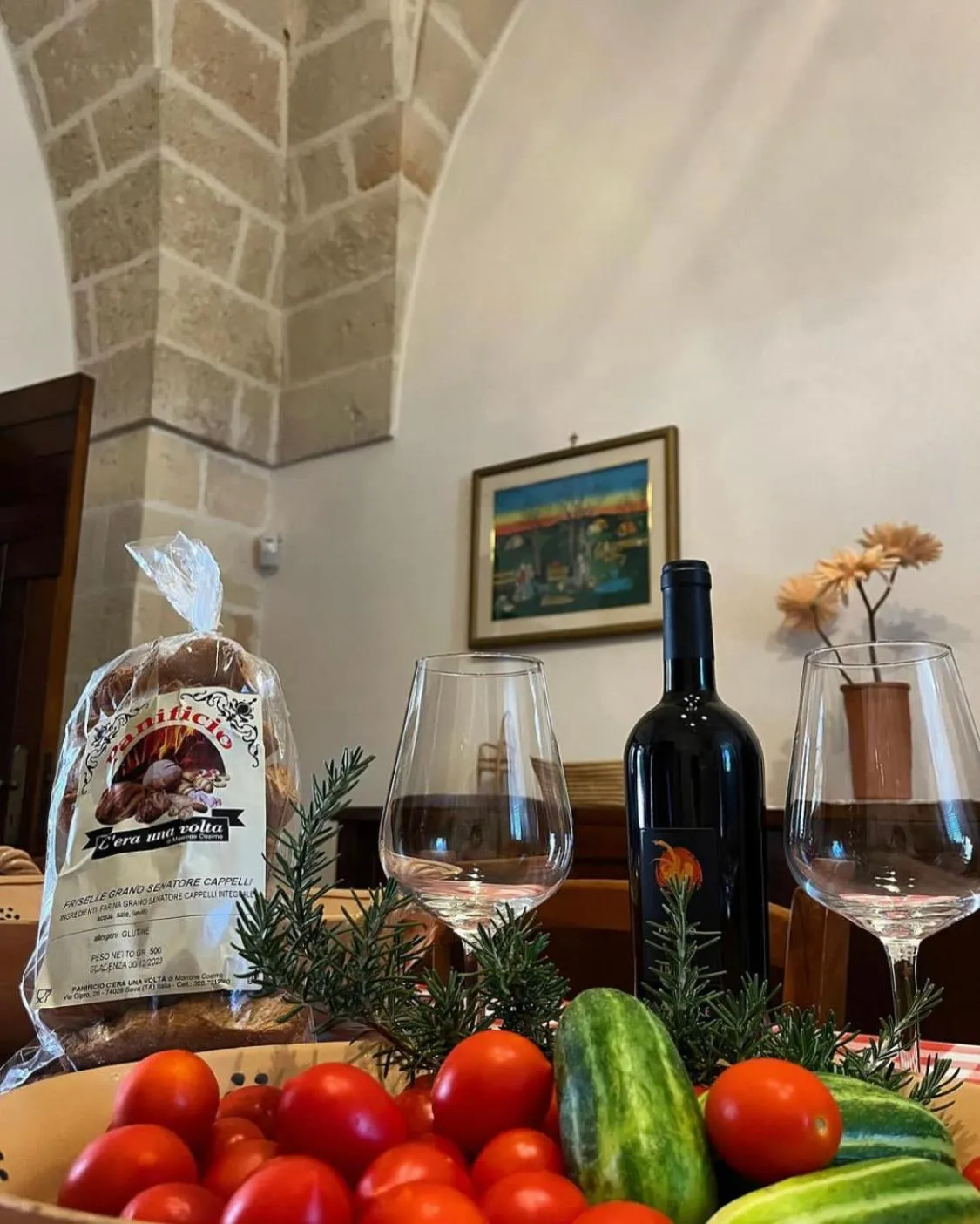 Dining area in Masseria La Camardia