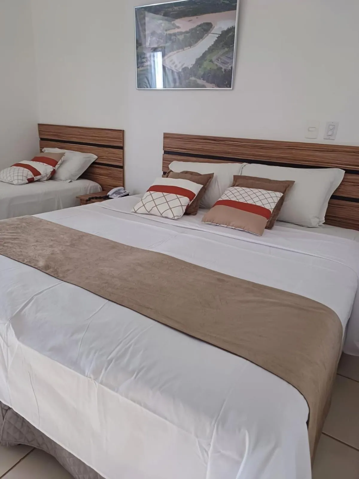 Bed in Hotel Estrela Mares