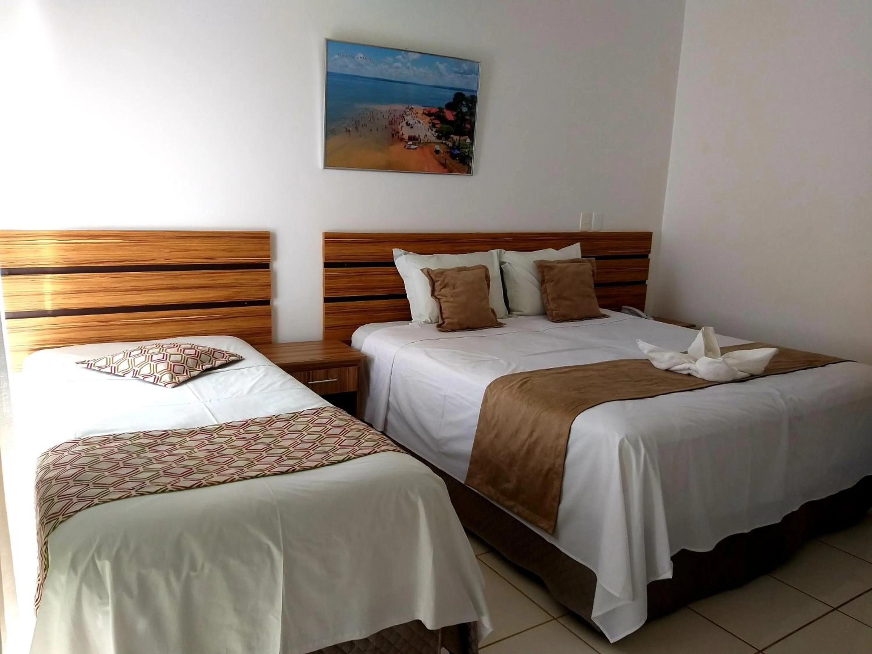 Bed in Hotel Estrela Mares