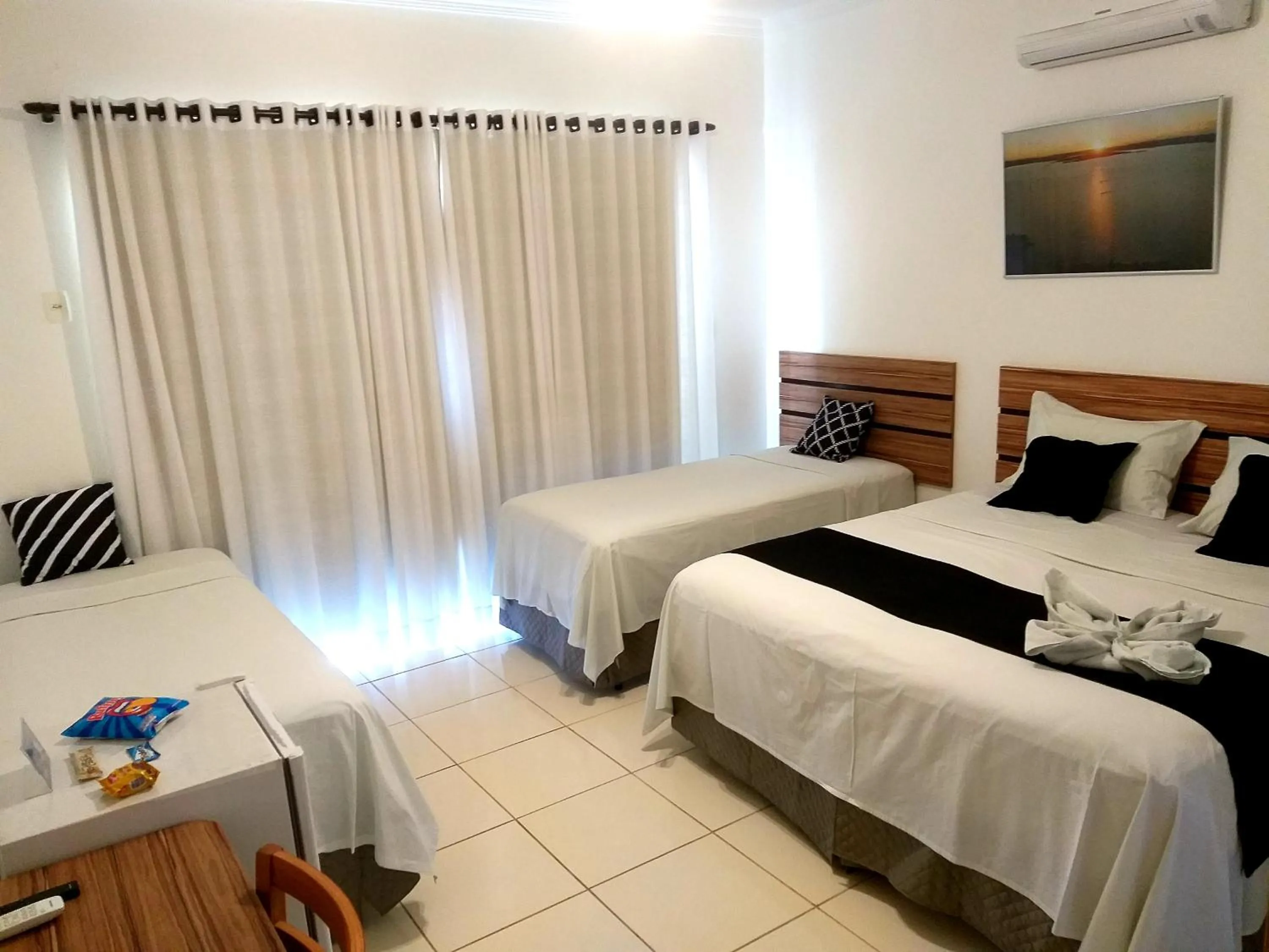 Bed in Hotel Estrela Mares