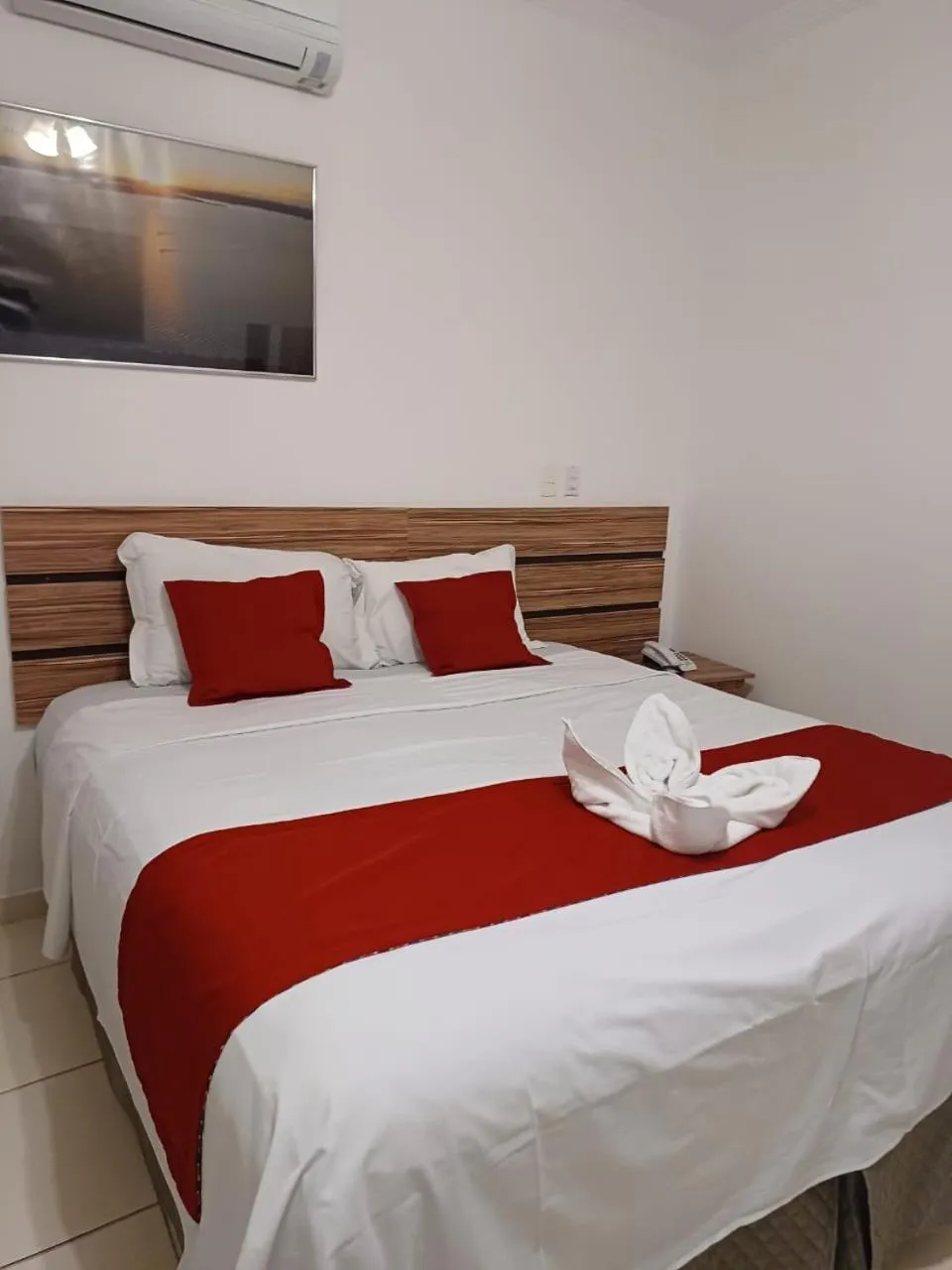 Bed in Hotel Estrela Mares