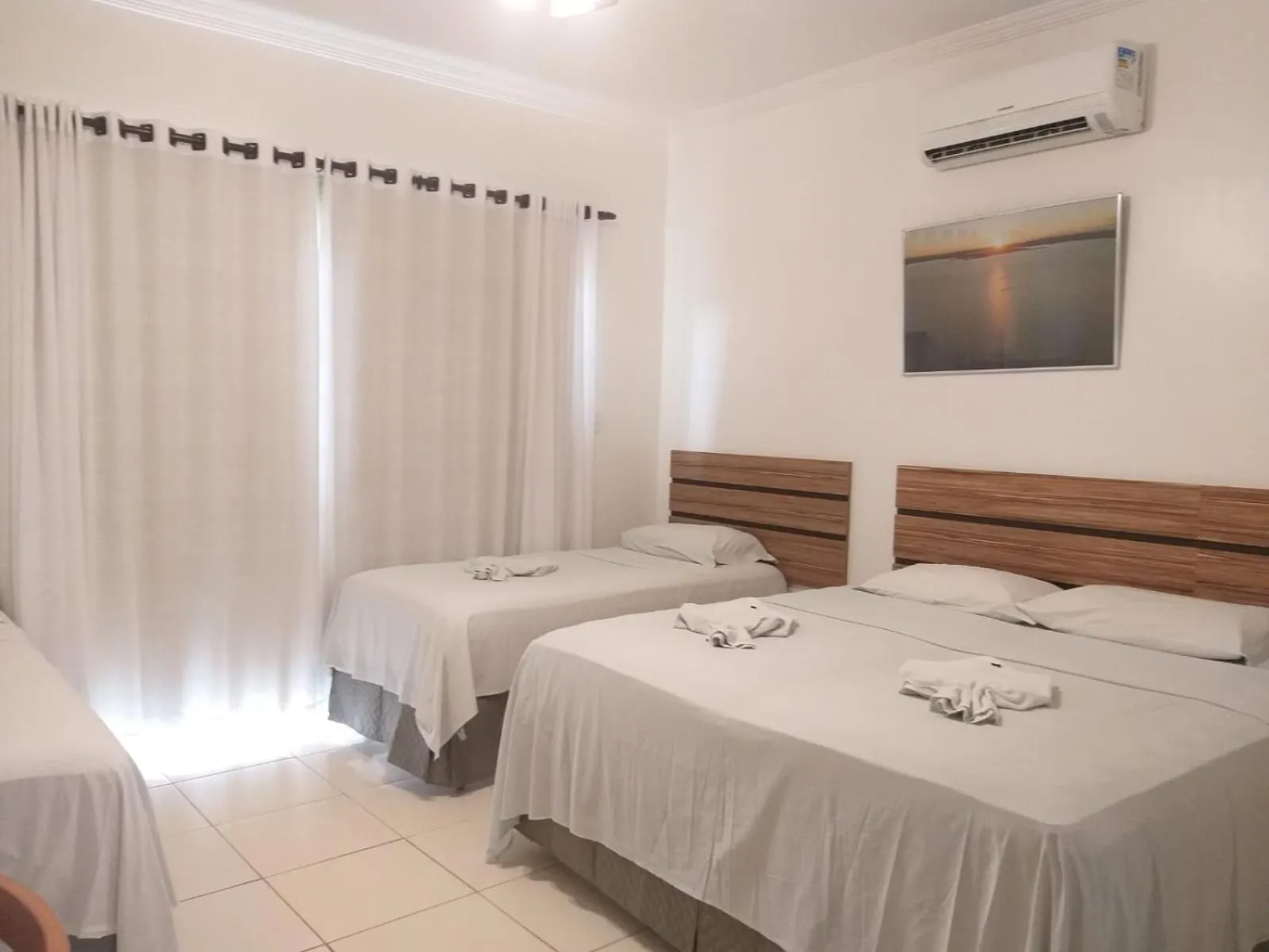 Bed in Hotel Estrela Mares