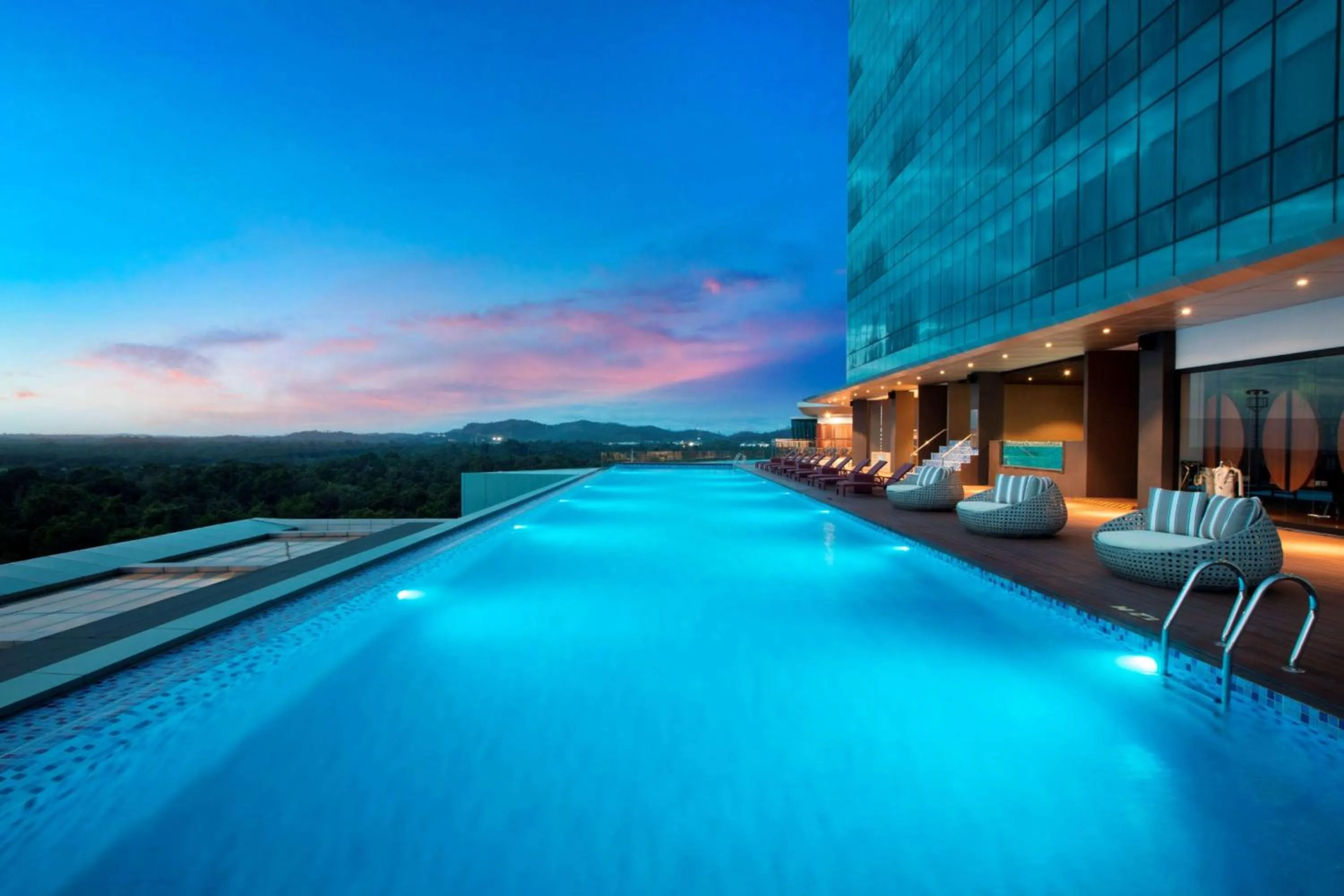 Pool view in Wyndham Panbil Batam