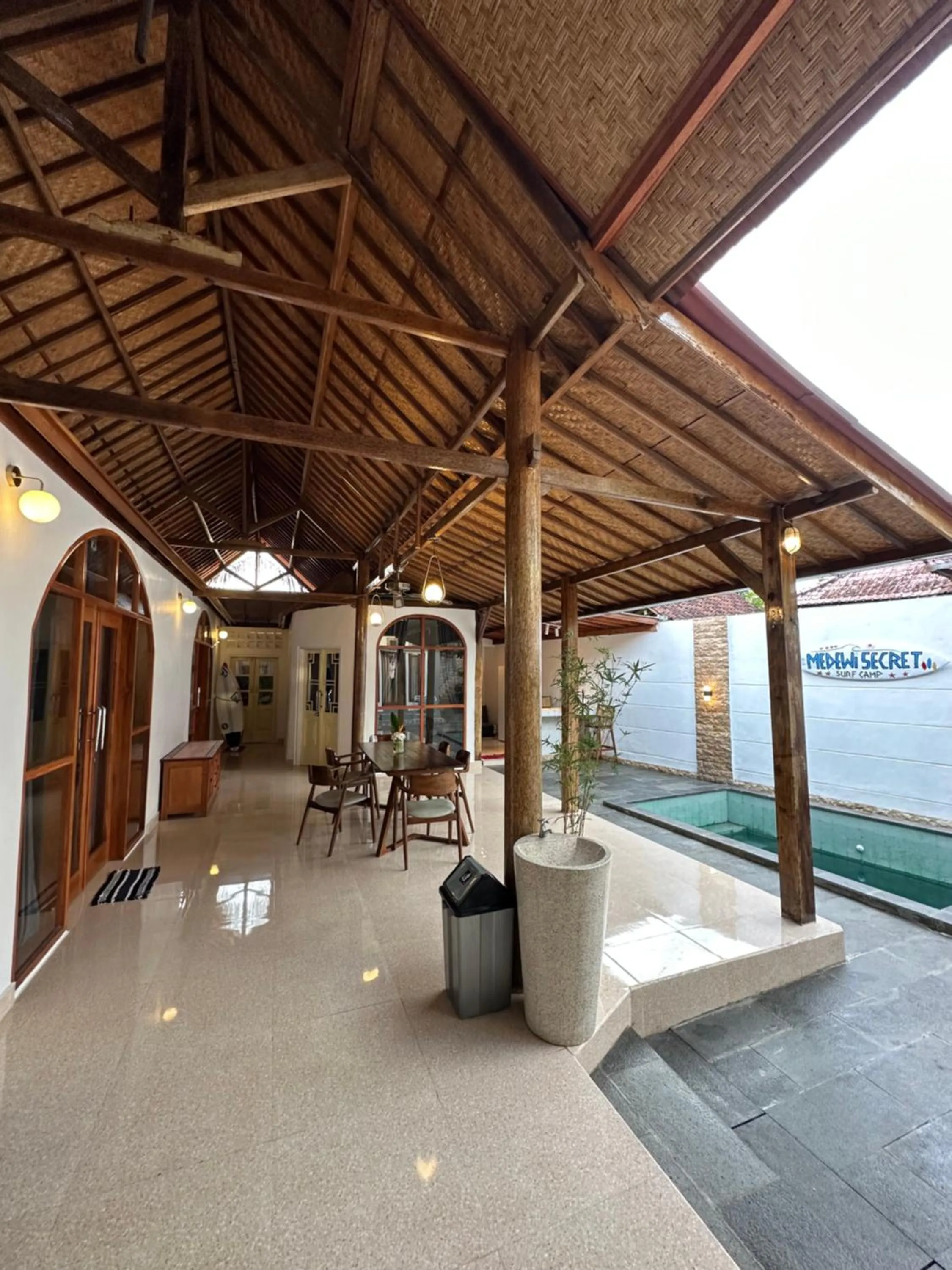 Patio in Medewi Secret SurfCamp