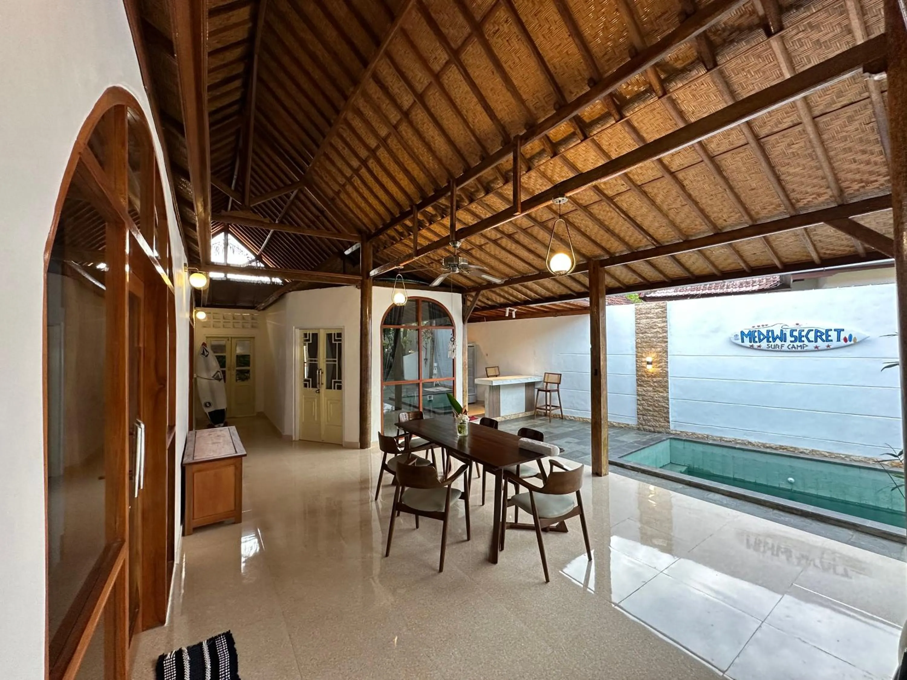 Living room in Medewi Secret SurfCamp