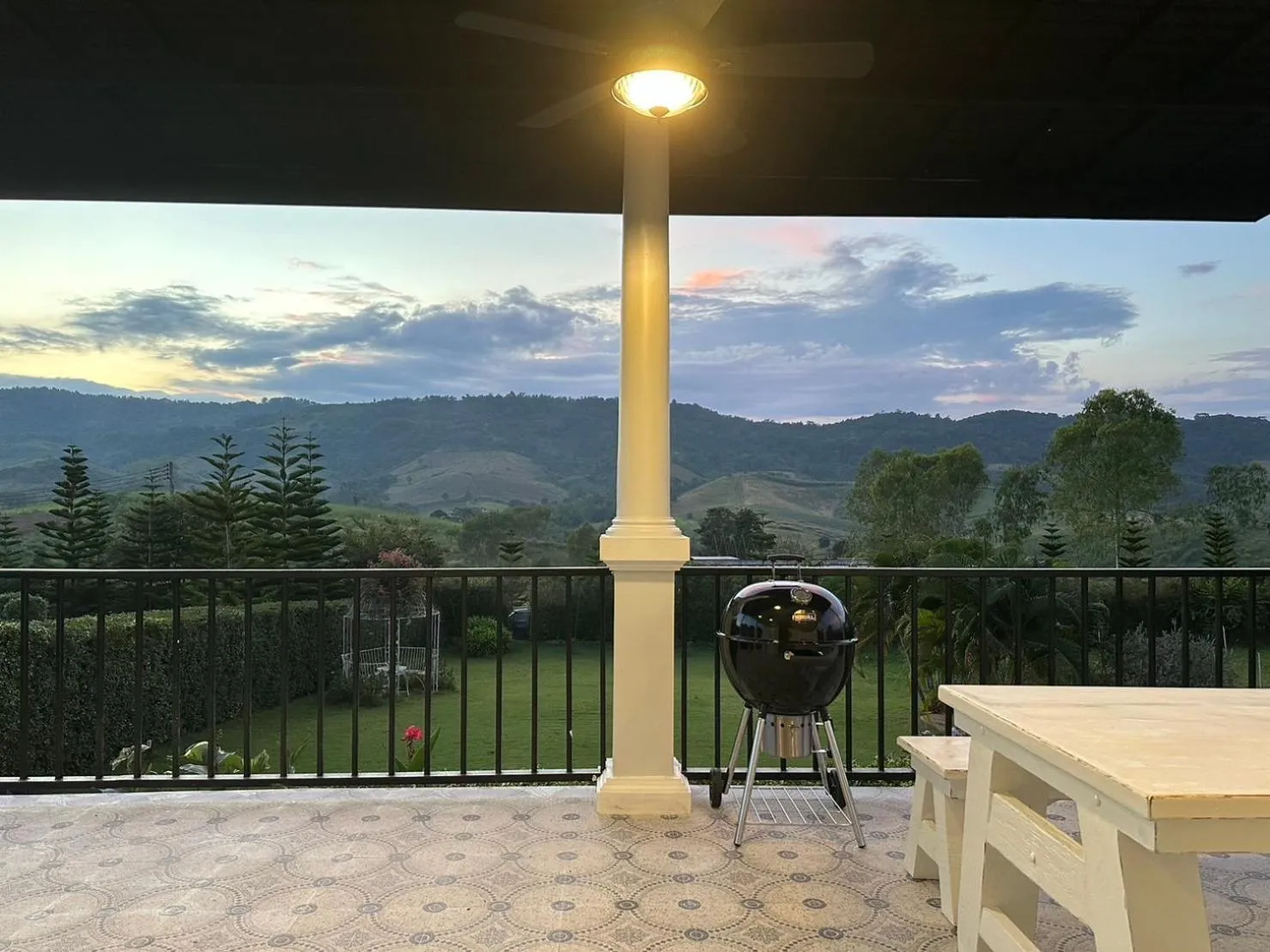 Balcony/Terrace in Misty English Cottage